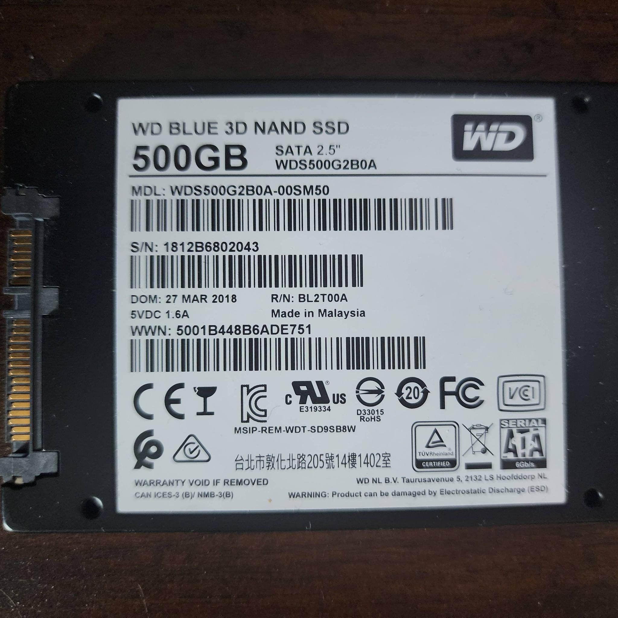 Western Digital WD Blue 500GB SSD