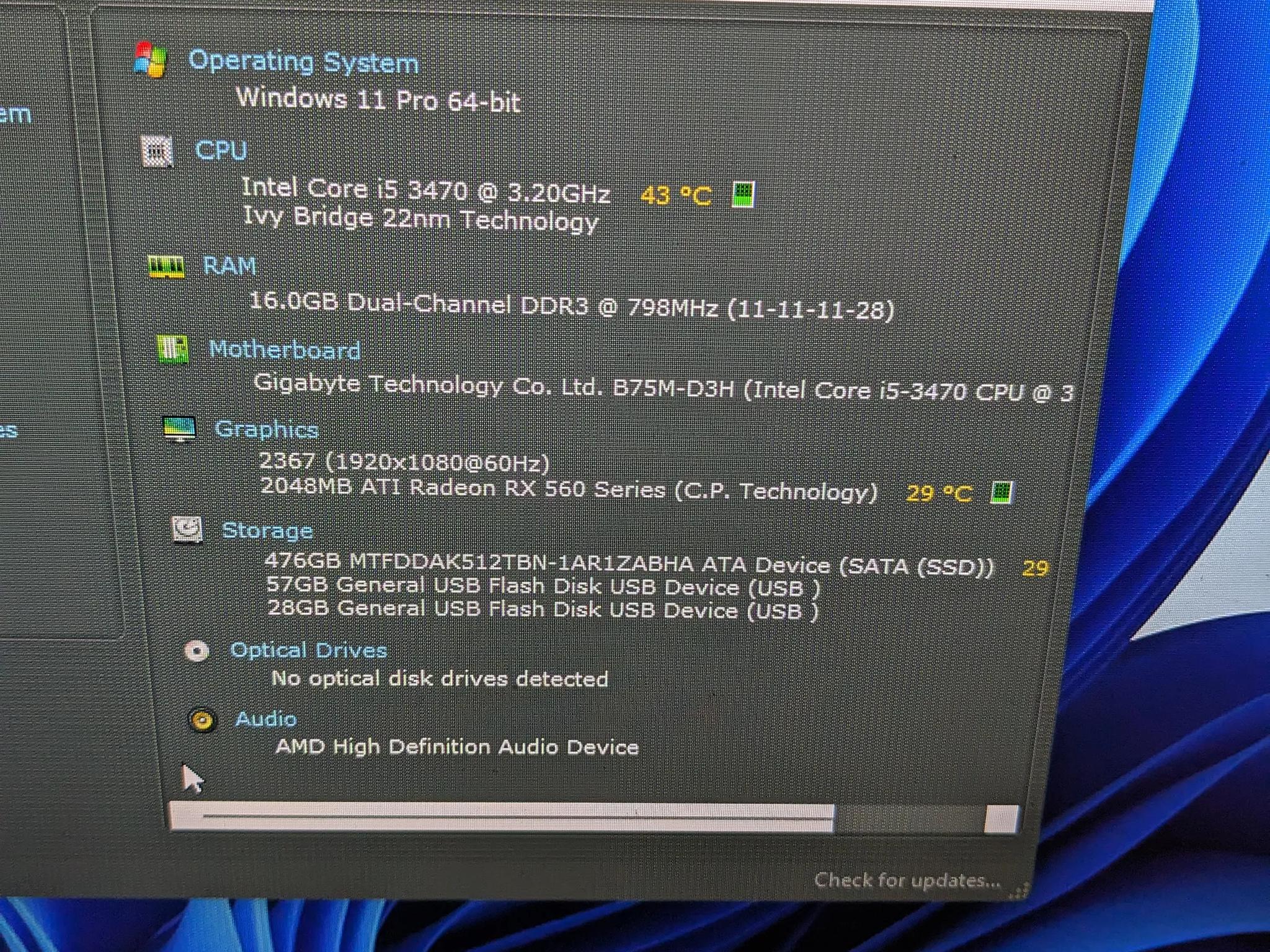 FREE SHIP|| "Neon Moon"|| i5-3470, 16GB RAM, RX 560 2GB, 480GB SSD (READ DESCRIPTION)