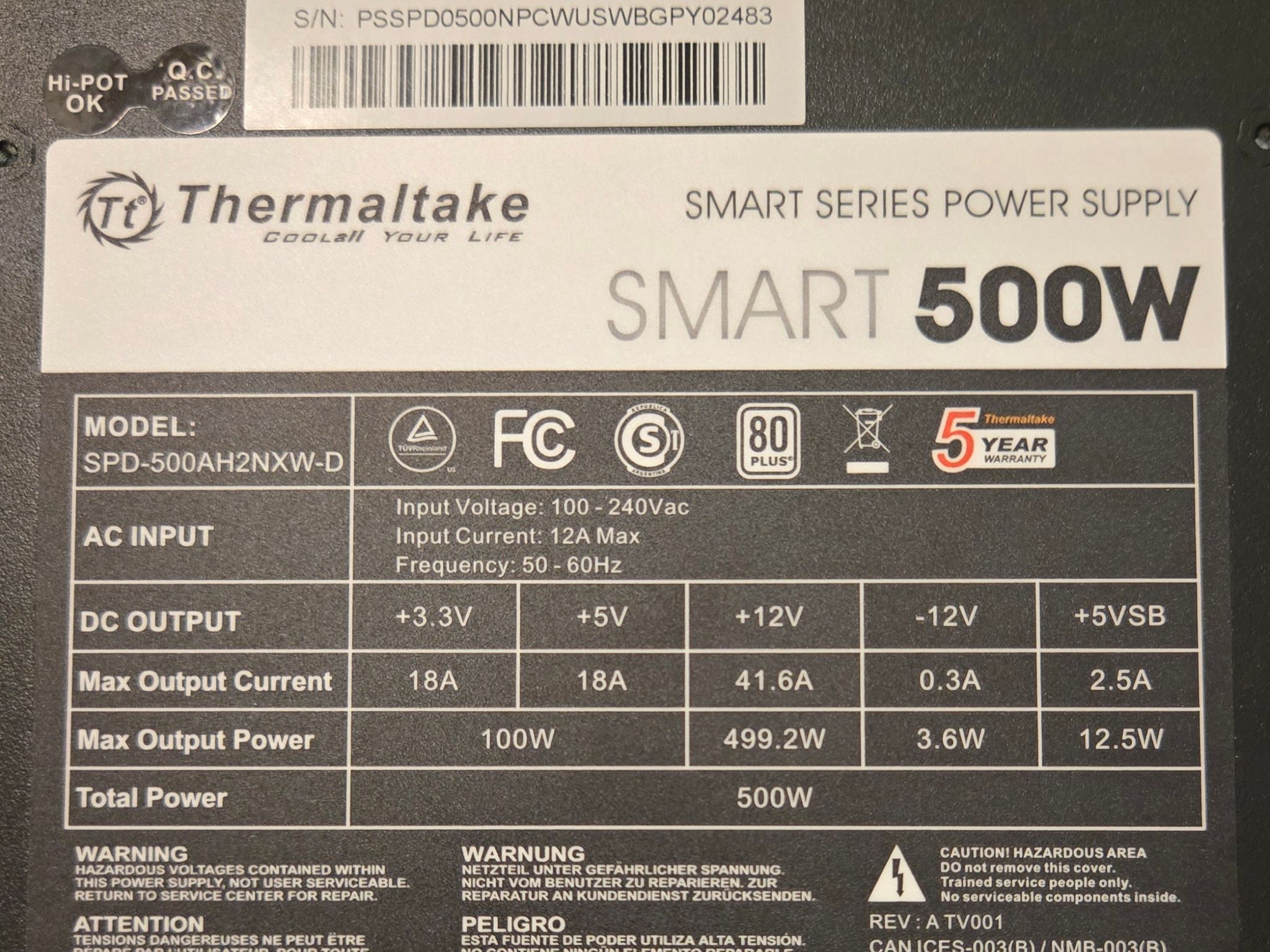 Thermaltake Smart 500W