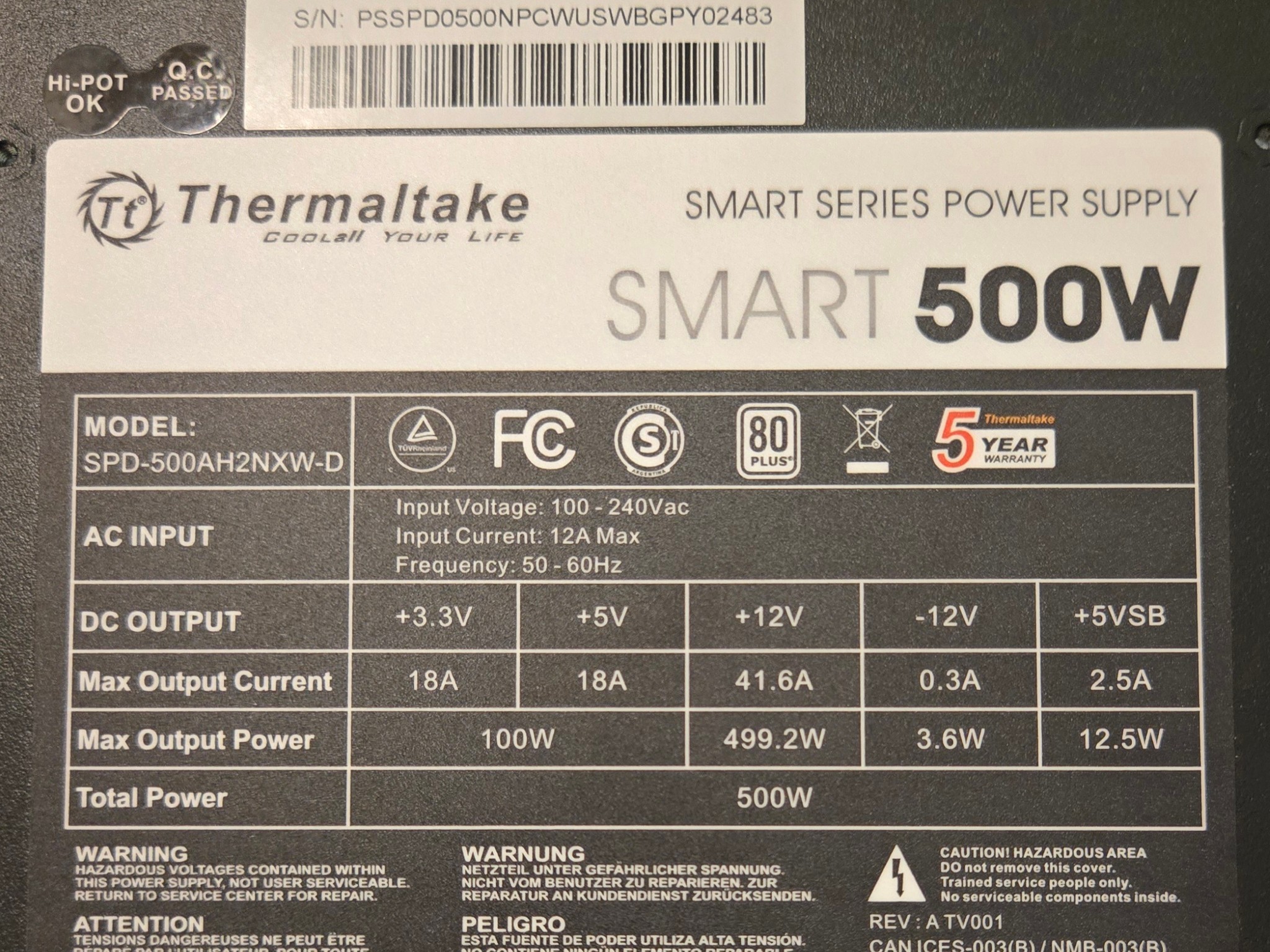 Thermaltake Smart 500W