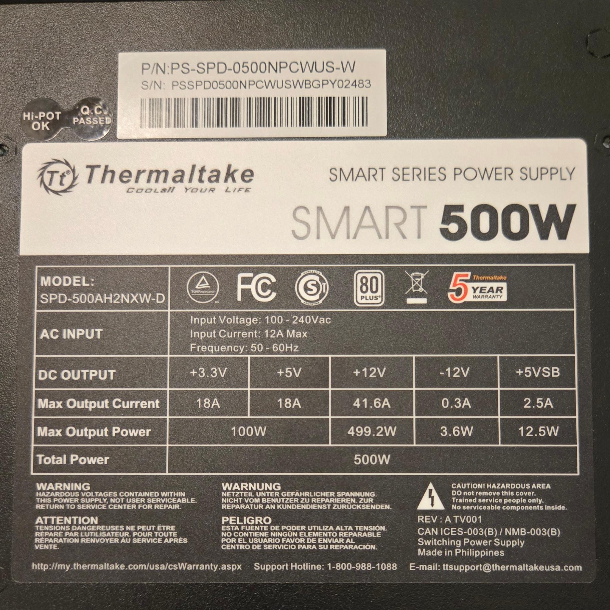 Thermaltake Smart 500W