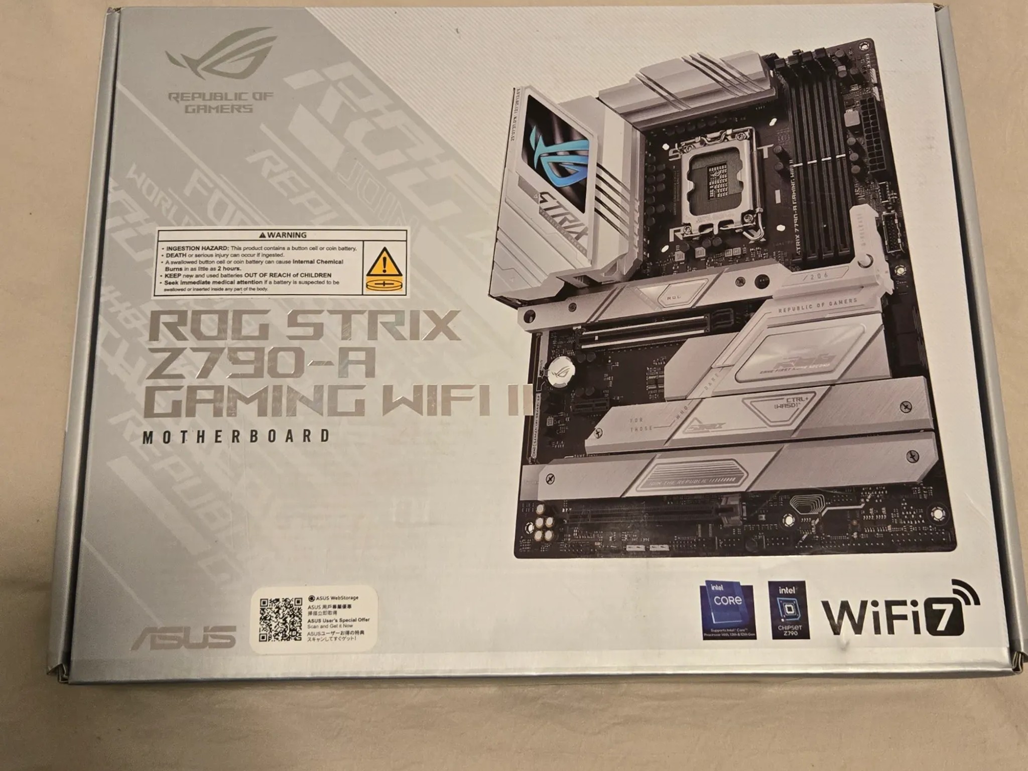 NEW IN BOX ASUS ROG STRIX Z790A WIFI II (WIFI 7) || LGA1700 || ATX || DDR5 || PCIE 5.0