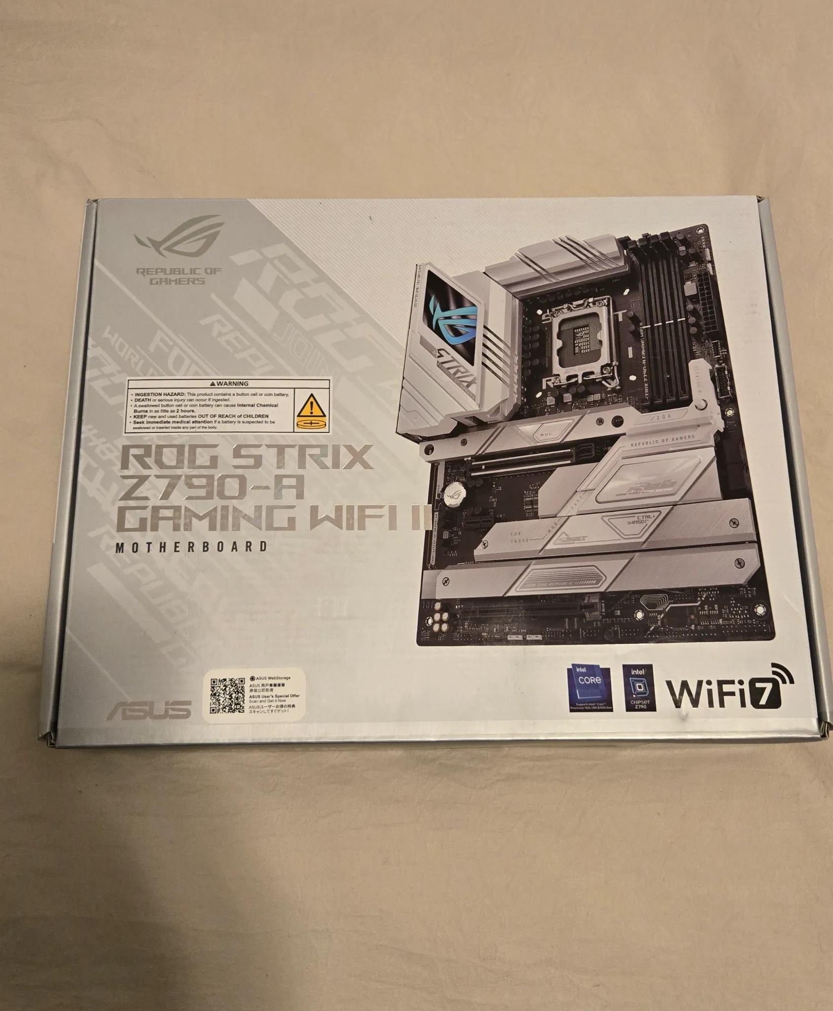 NEW IN BOX ASUS ROG STRIX Z790A WIFI II (WIFI 7) || LGA1700 || ATX || DDR5 || PCIE 5.0