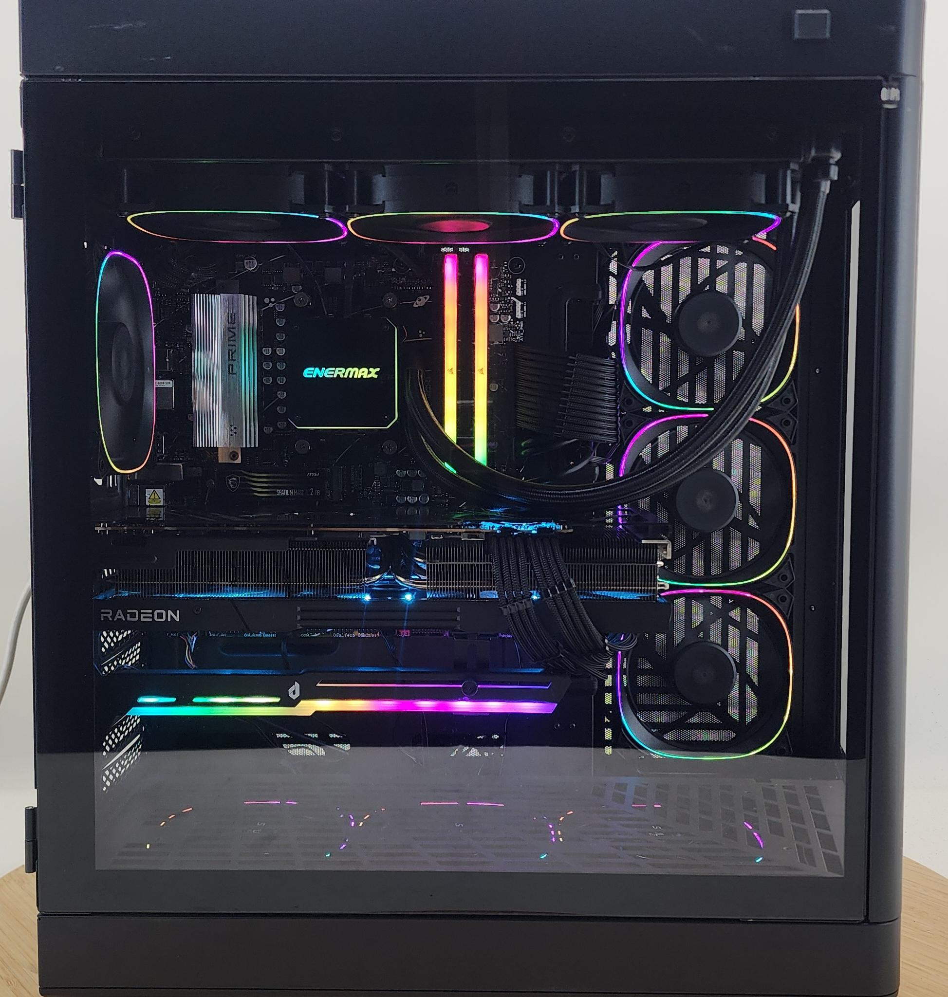 Gaming PC Ryzen 9 9900X 48GB RAM 2TB SSD RX 7900 XTX 24GB Windows 11 Computer