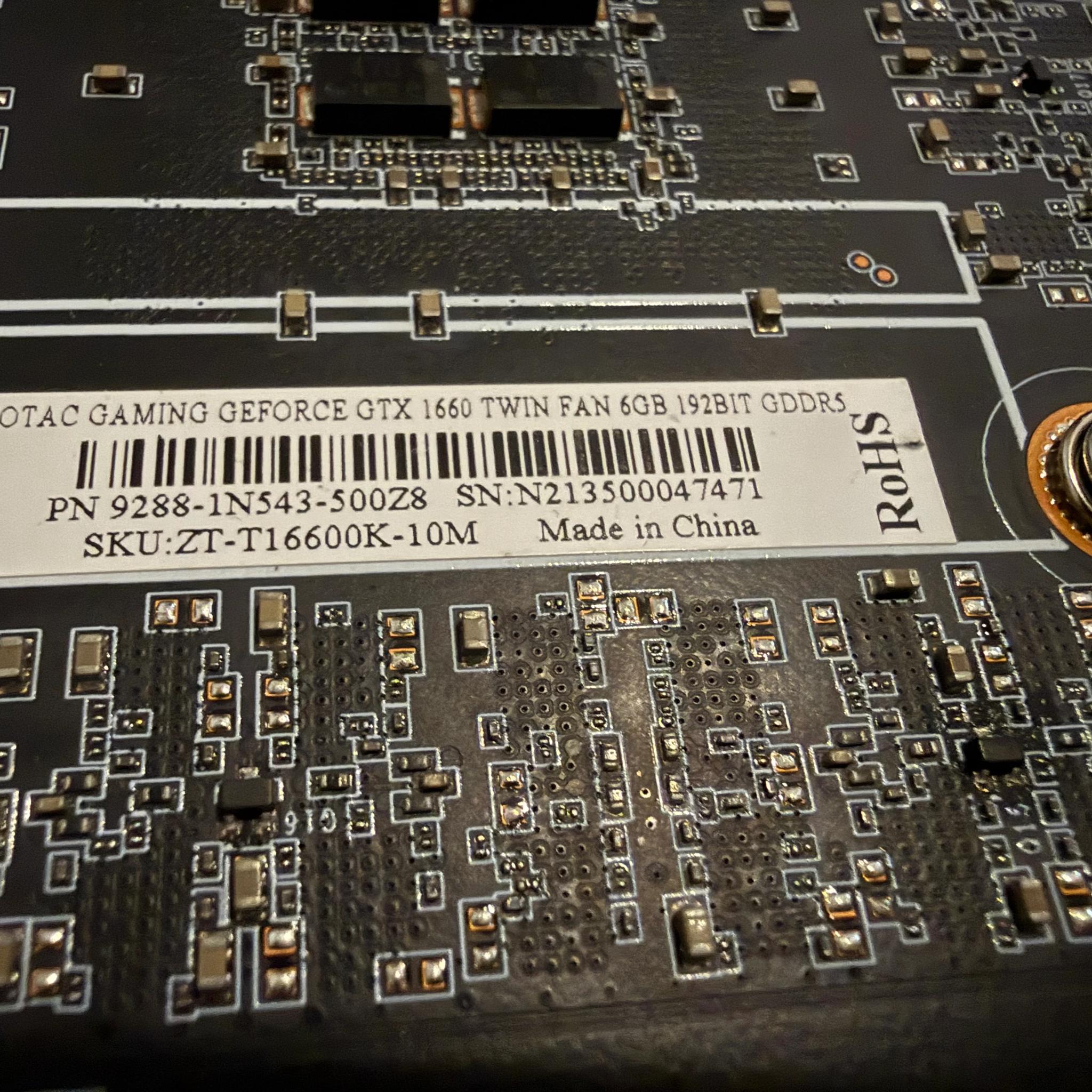 Zotac GAMING Twin Fan GeForce GTX 1660
