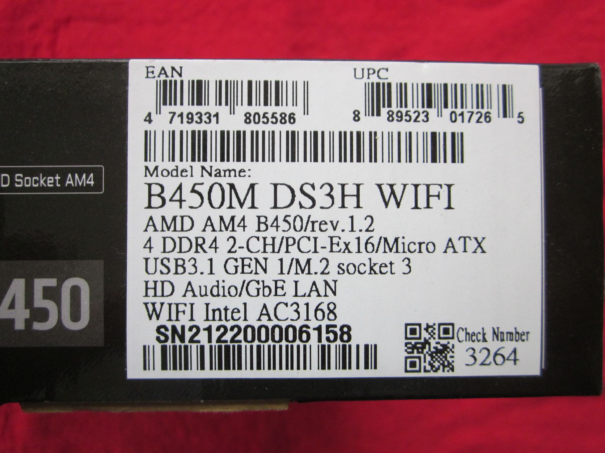 AMD Ryzen 5 5500 + Gigabyte B450M  DS3H WiFi + 16Gb DDR4 3200
