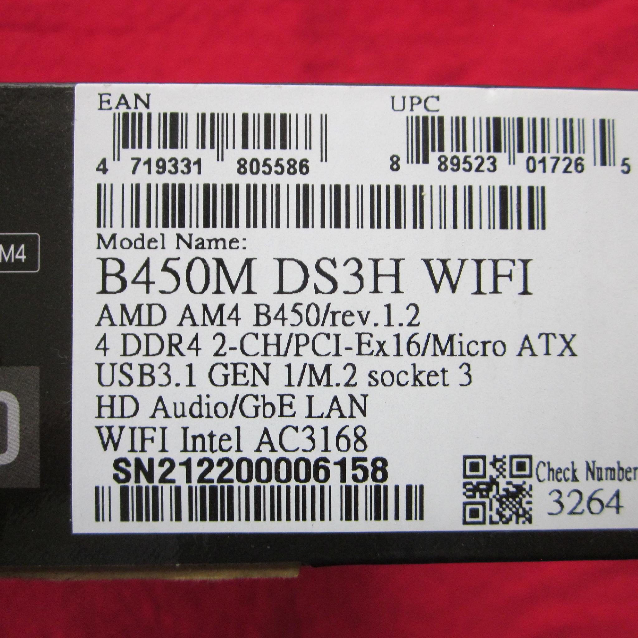 AMD Ryzen 5 5500 + Gigabyte B450M  DS3H WiFi + 16Gb DDR4 3200