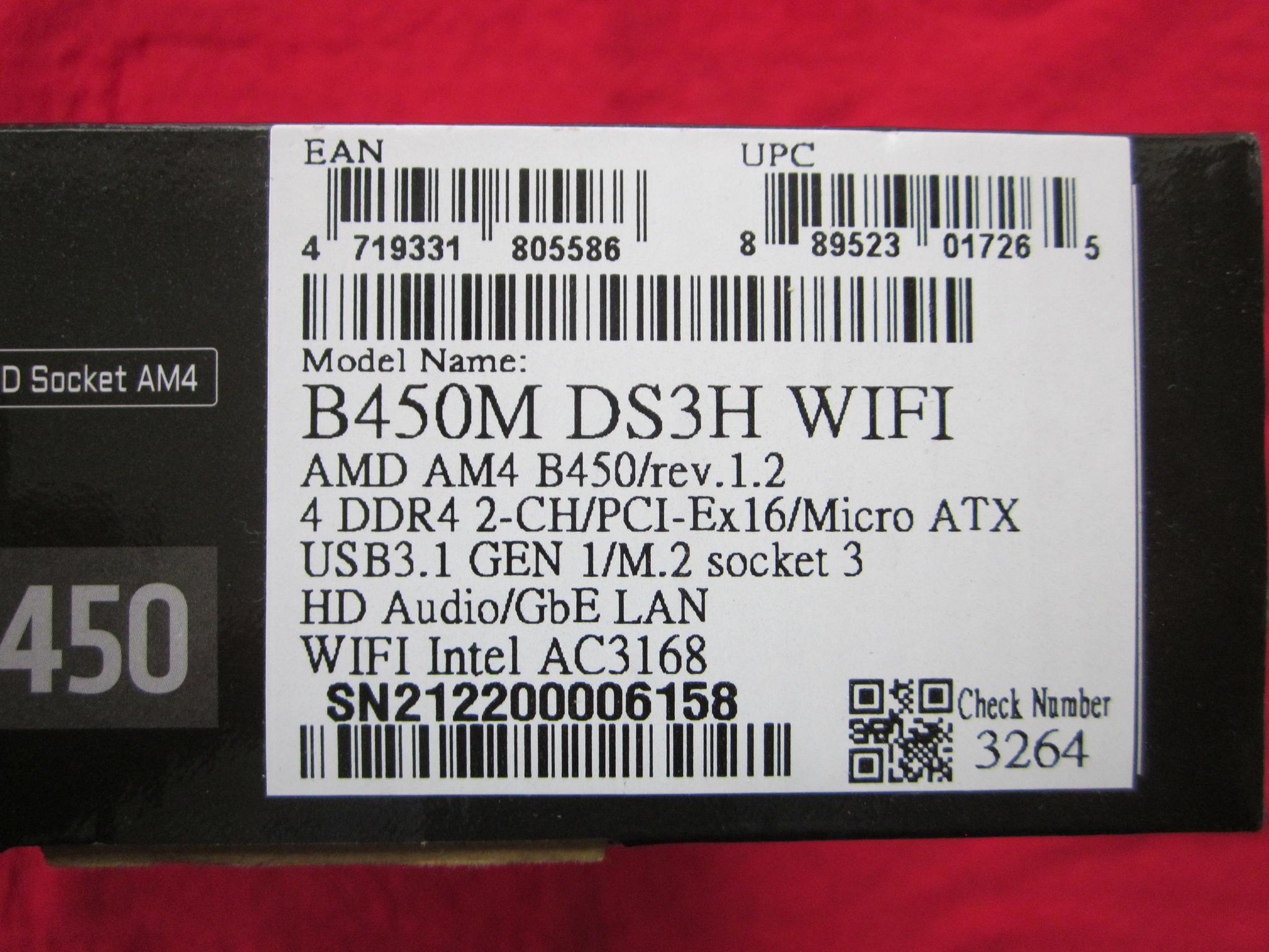 AMD Ryzen 5 5500 + Gigabyte B450M  DS3H WiFi + 16Gb DDR4 3200