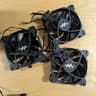 3x Musetex Black 120mm case fans