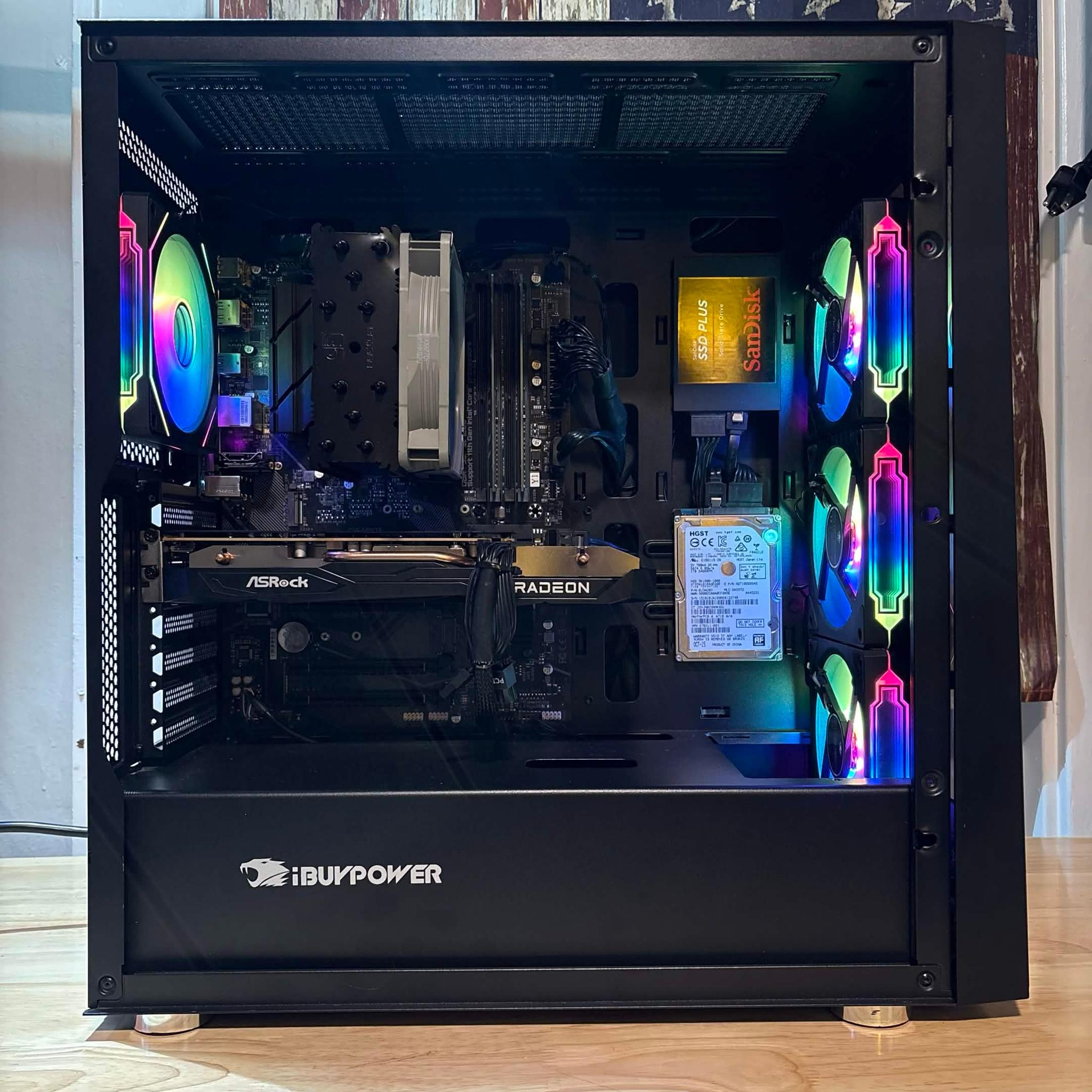 Black Cat Customs Shadowclaw Gaming PC – RX 6600 XT 8GB / i3-10105 / 16GB RAM / 1.25TB Storage