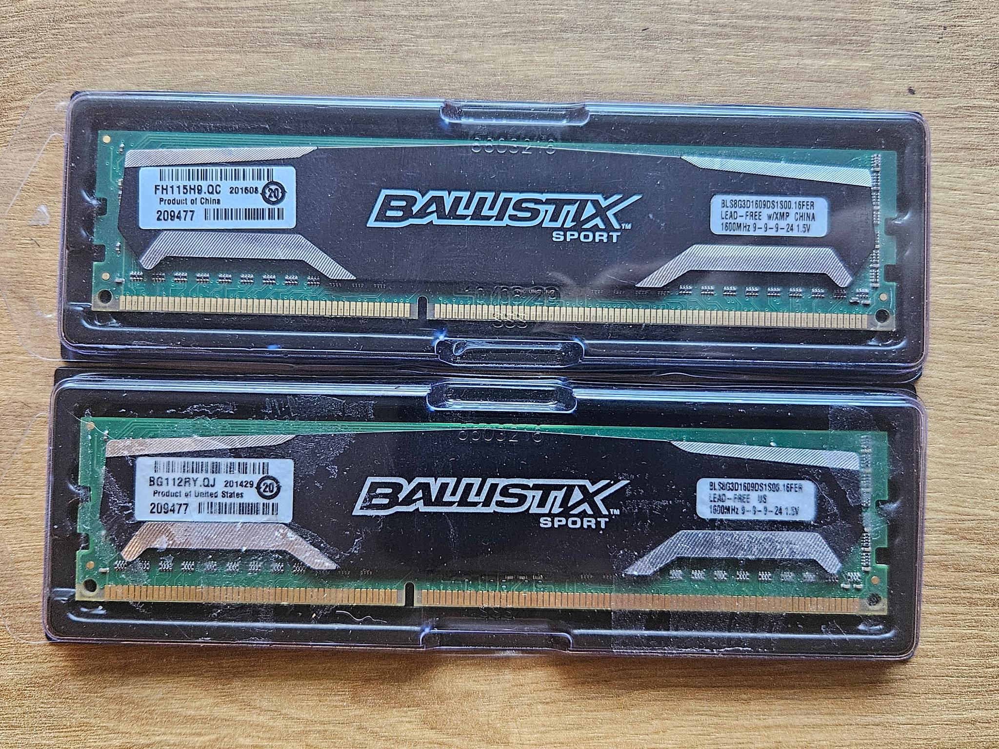 Crucial Ballistix Sport 1600MHz 16GB(2x8GB) DDR3