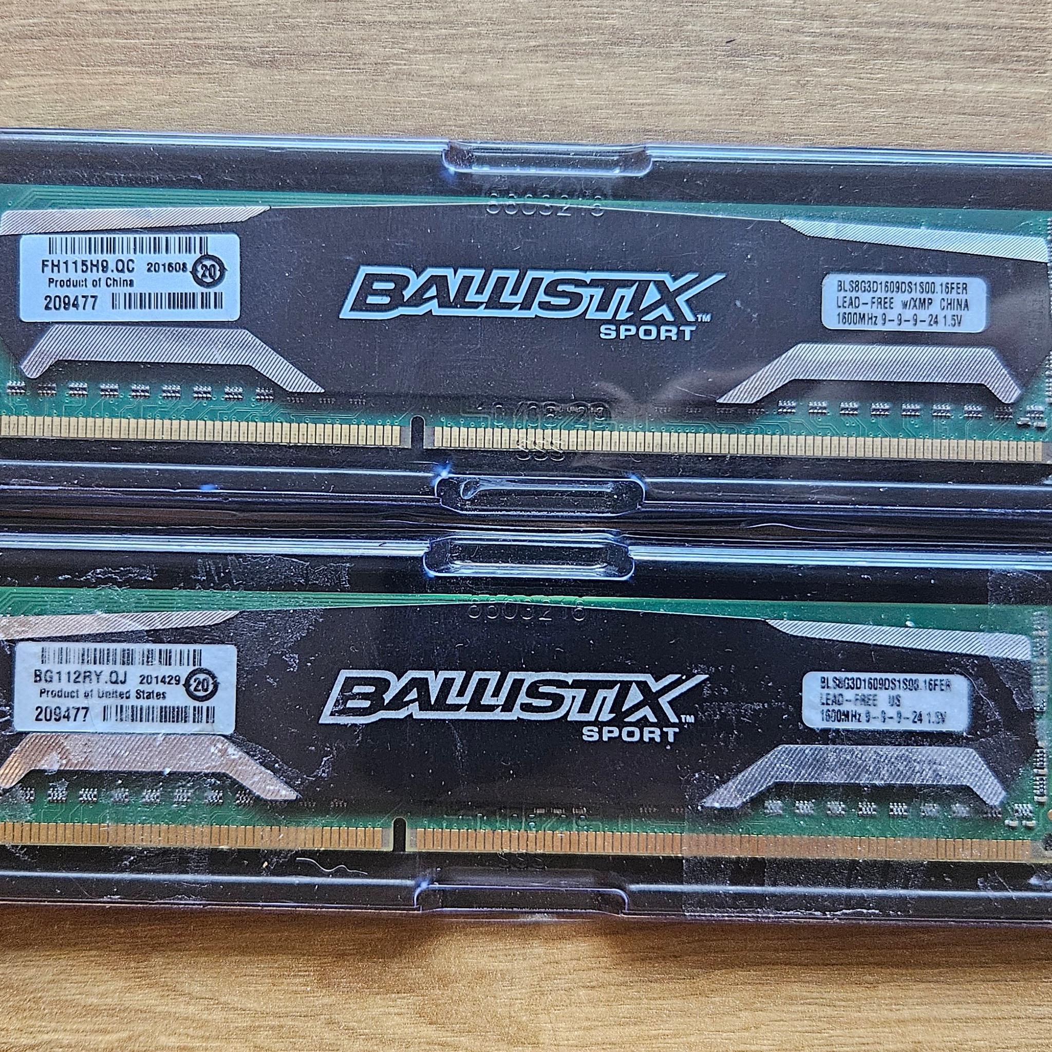 Crucial Ballistix Sport 1600MHz 16GB(2x8GB) DDR3