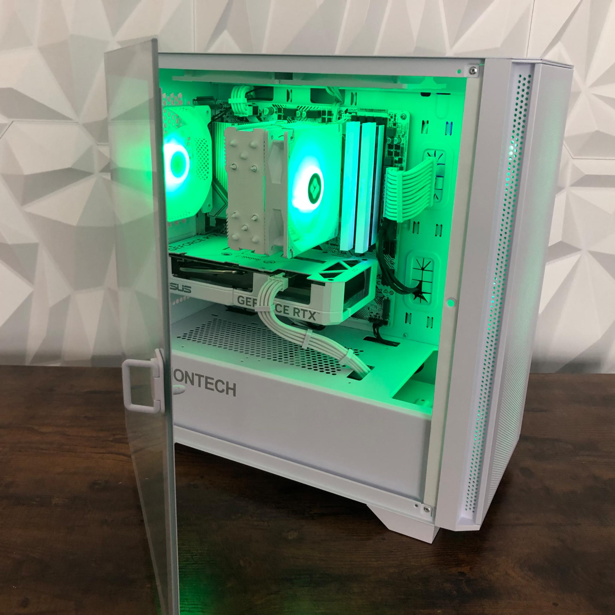 WHITEOUT AMD RYZEN 7 5700x & RTX 4060 GAMING PC!