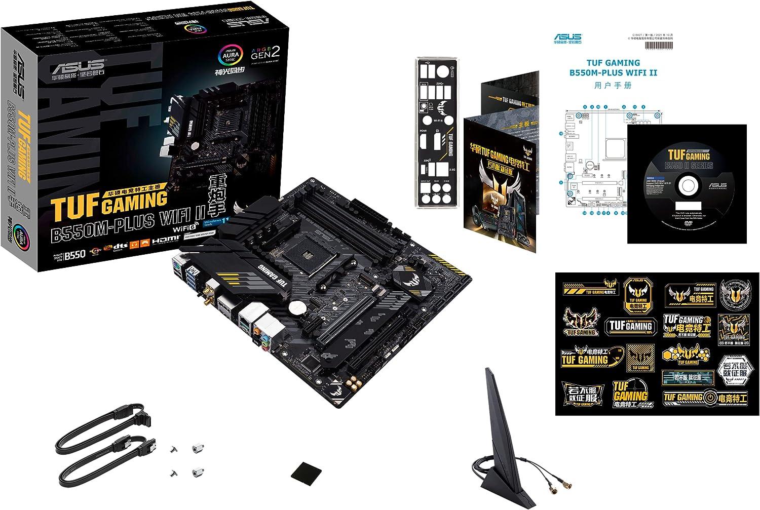 ASUS B550-PLUS TUF Gaming WiFi II AMD AM4 ATX Motherboard DDR4
