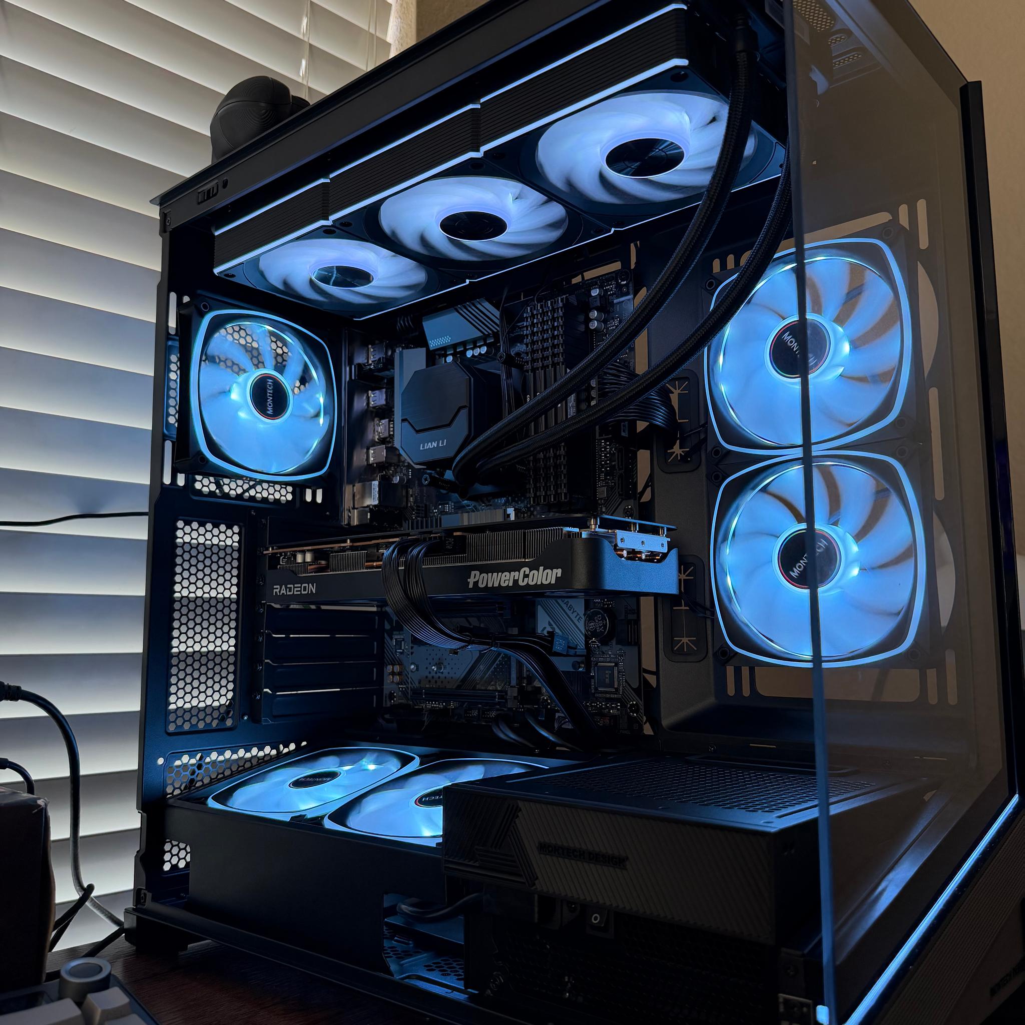 ❄️ GLACIER | RX 9070 GRE 12GB • Ryzen 7 5800X • 32GB • WiFi 6 • 360mm AIO