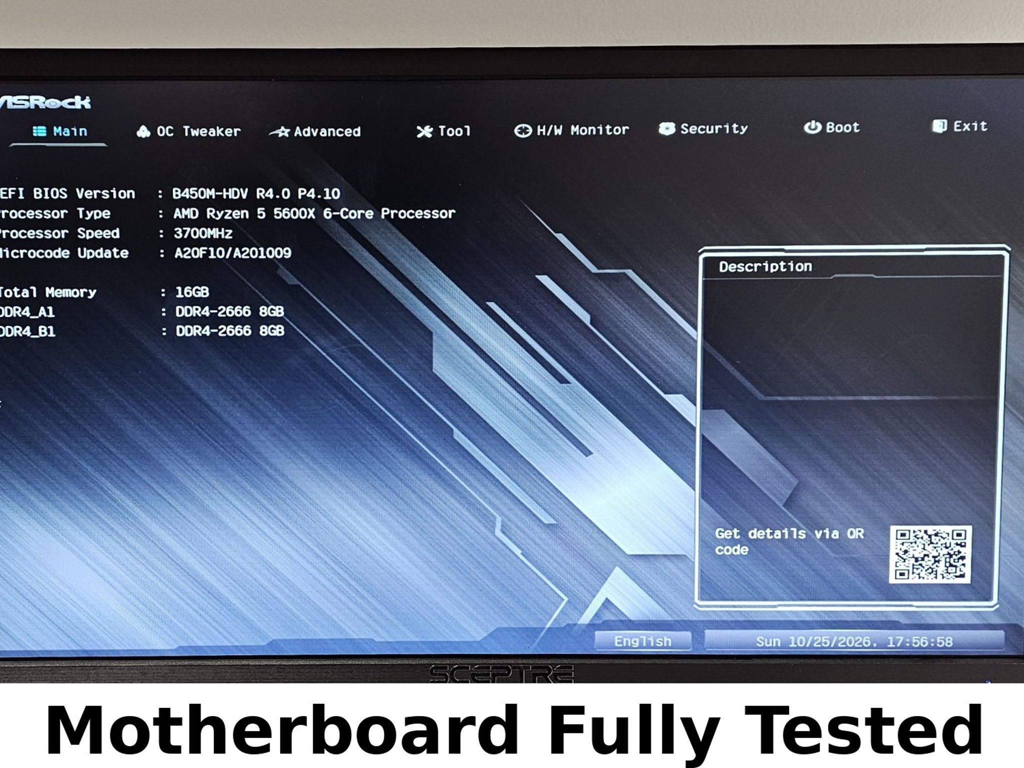 ASRock B450M-HDV AMD AM4 DDR4 mATX Motherboard