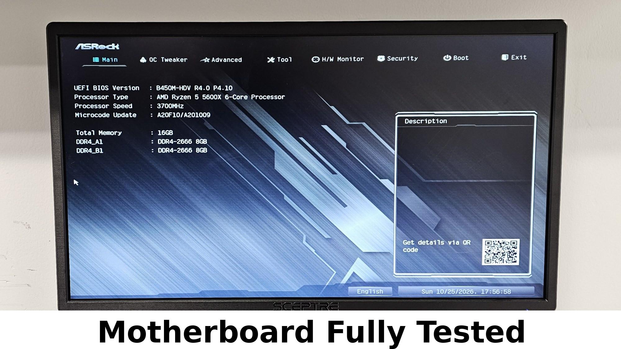 ASRock B450M-HDV AMD AM4 DDR4 mATX Motherboard