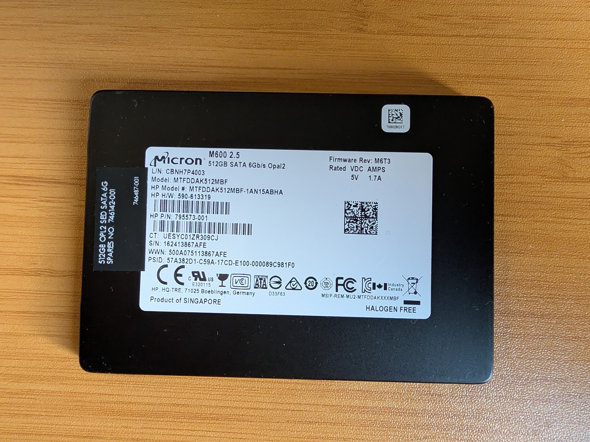 [Like New] Micron M600 512GB SSD(31 Power-On Hours)