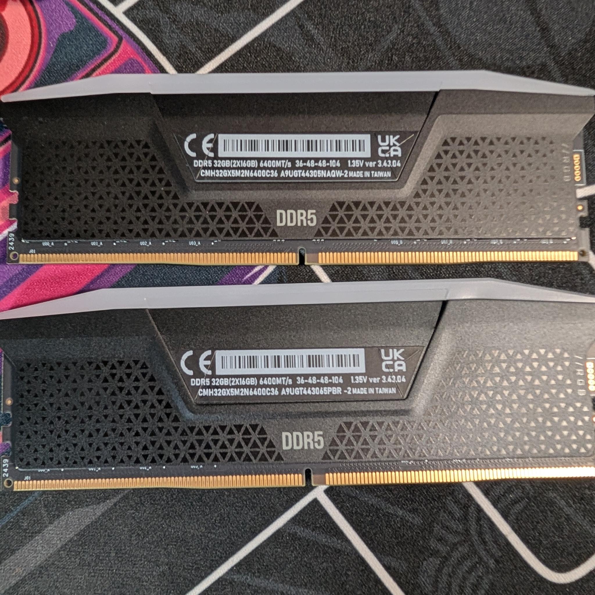 Corsair Vengeance RGB 32GB (2x16GB) DDR5 6400MHz RAM