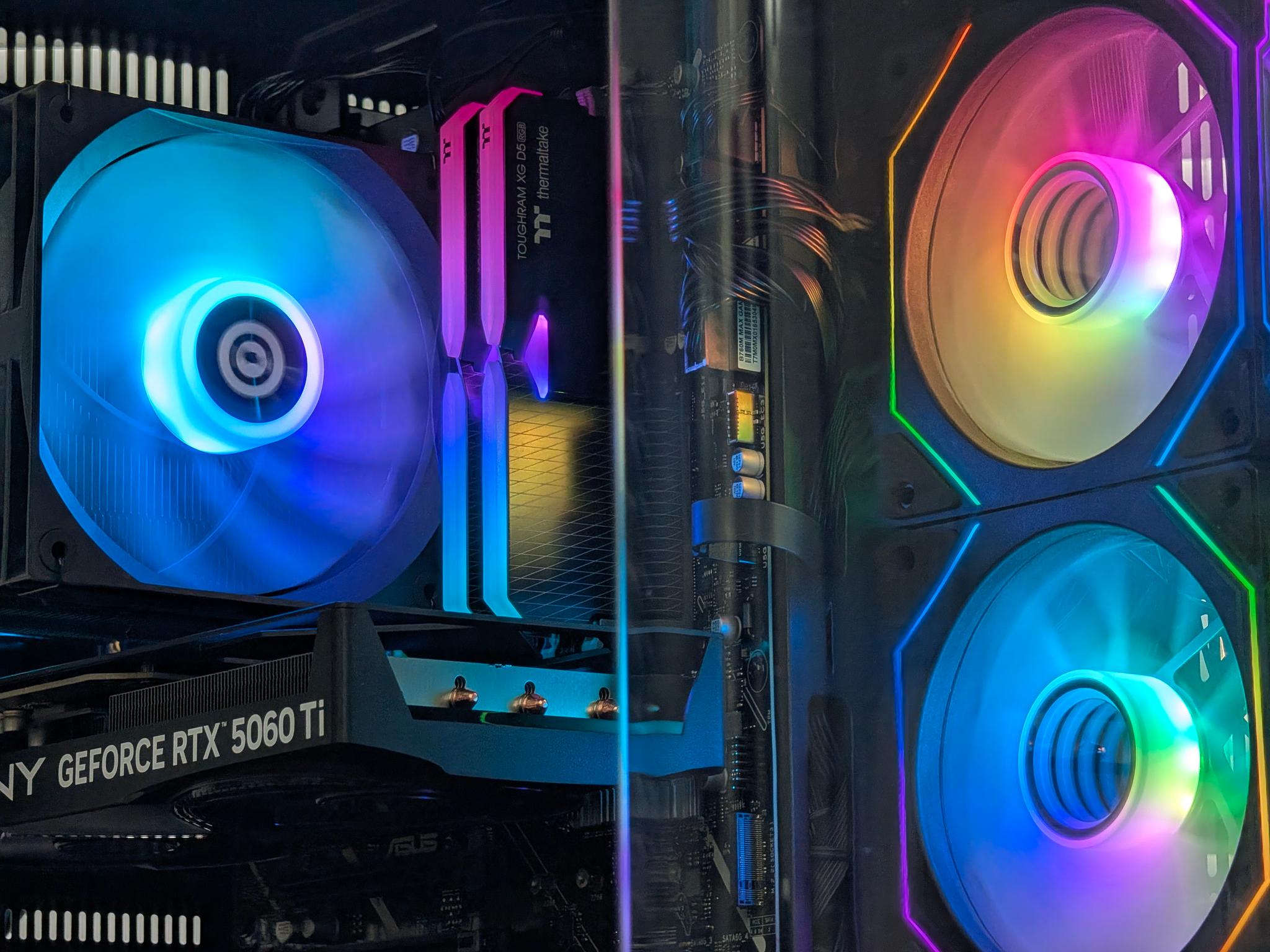 🌈🖤Intel i7-14700F | RTX 5060 Ti 16GB | 32GB DDR5 | Gaming PC🖤🌈