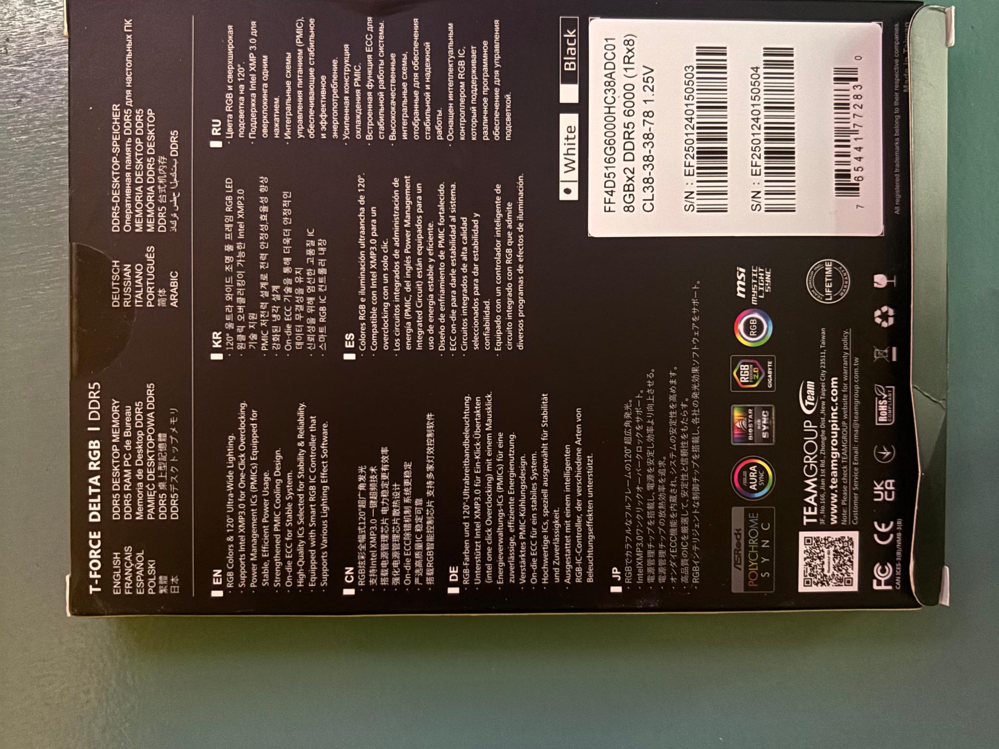 T-force 16gb white memory