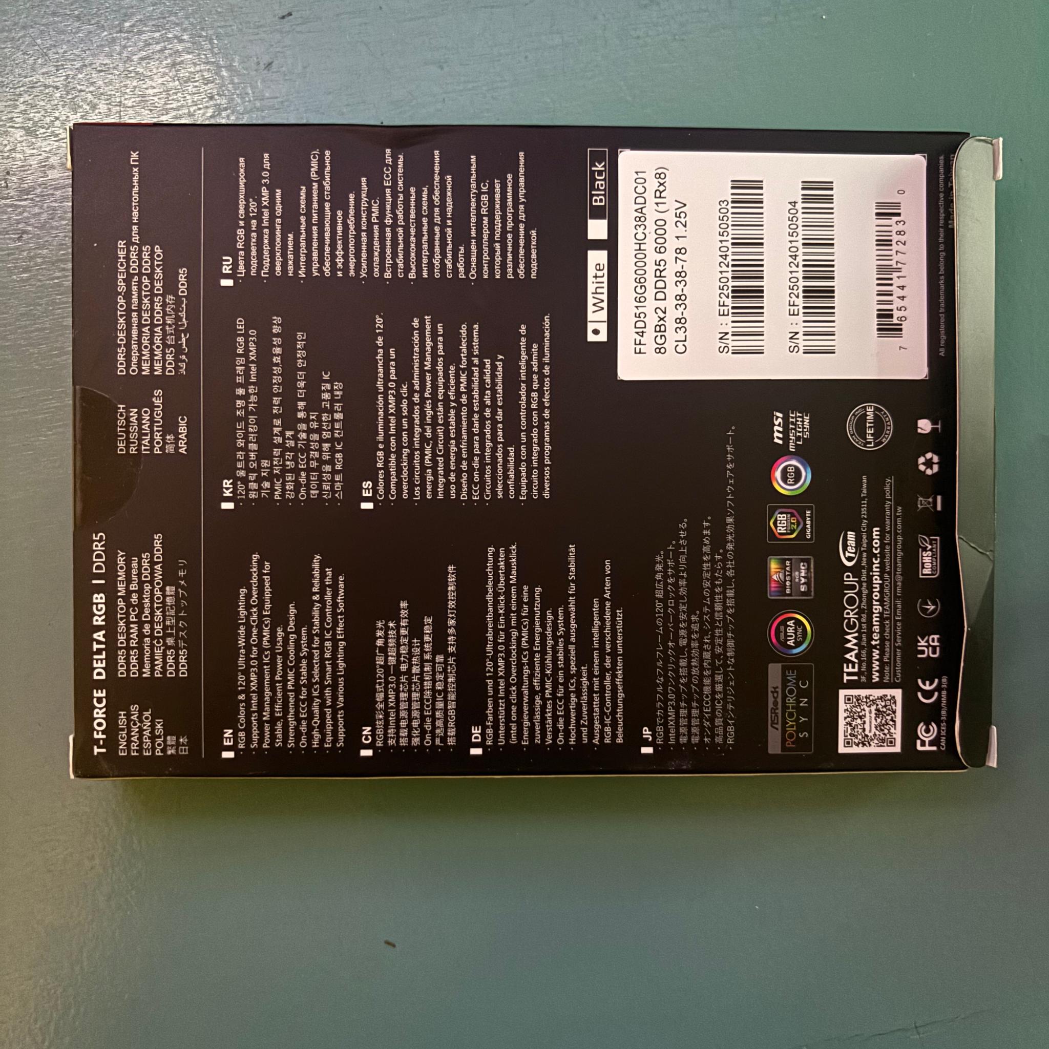 T-force 16gb white memory