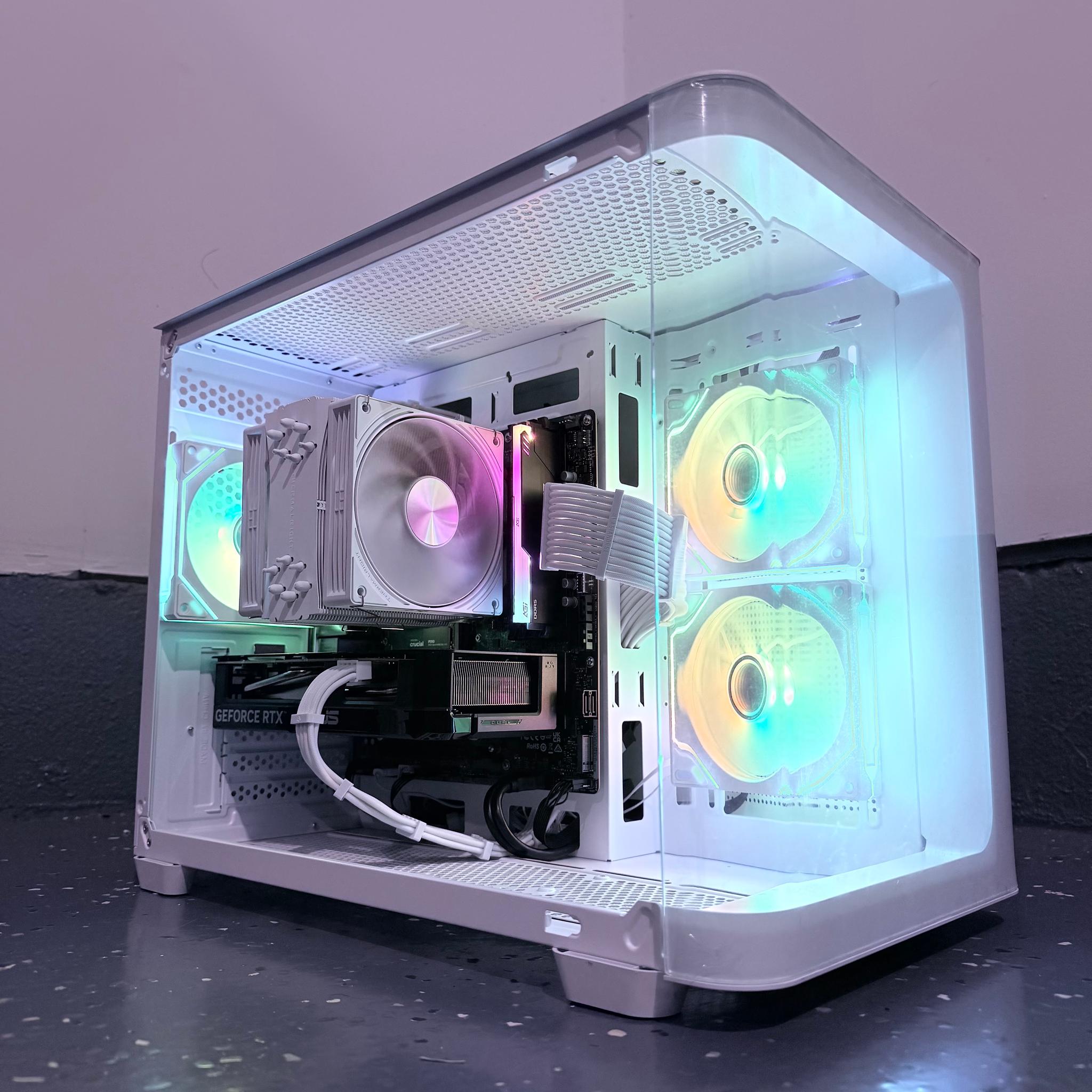 ⚪️"Polar Halo"🌈| 1440p Gaming | RTX 5060 | Ryzen 7 8700F | 16GB DDR5 | 1TB SSD | Free Shipping