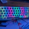 Wireless RGB Custom Keyboard - Kalih White switches, Hotswappable, USB-C, XVX Pudding Keycaps