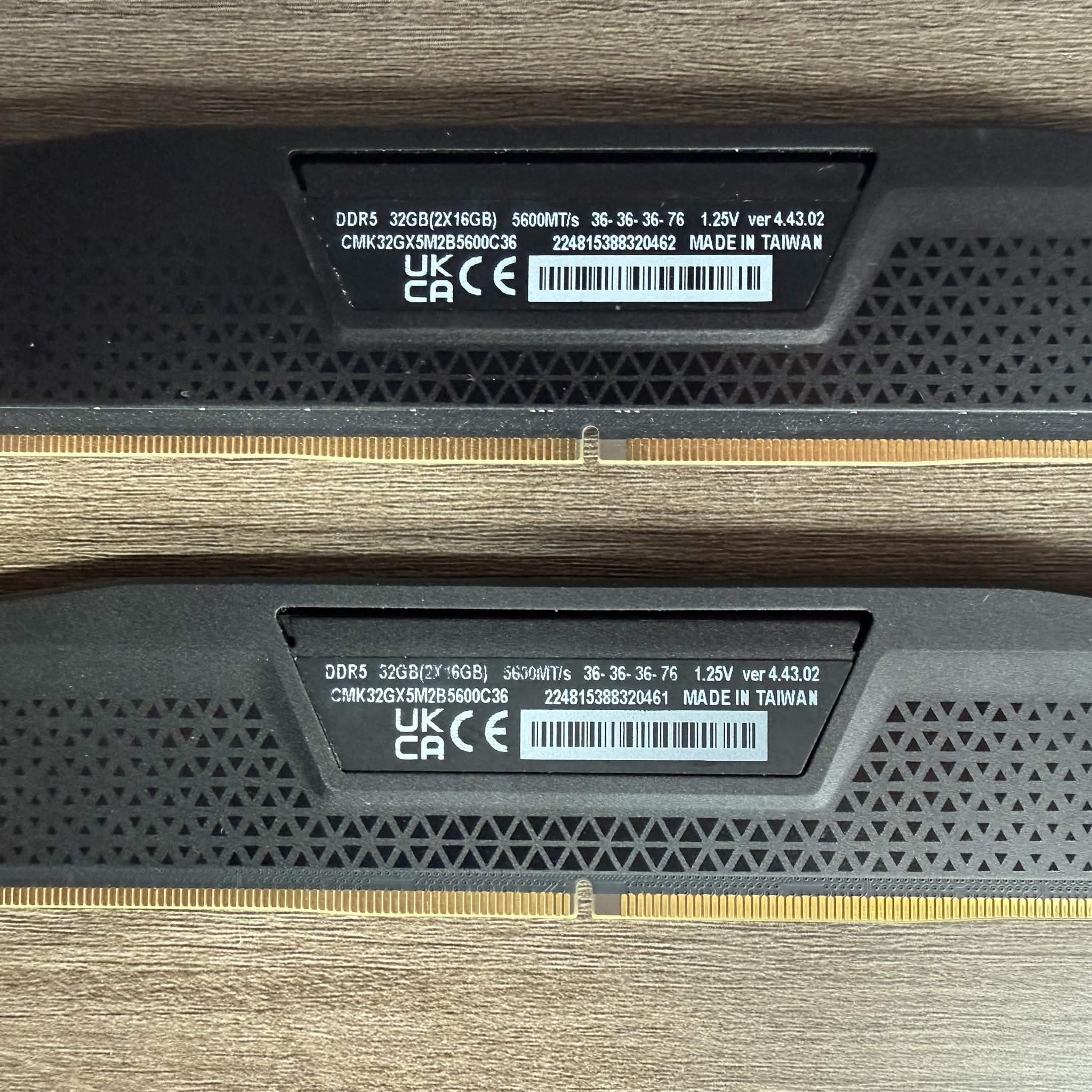 Corsair Vengeance RGB 32GB (2x16GB) RAM DDR5 5600MHz Low Clearance Size