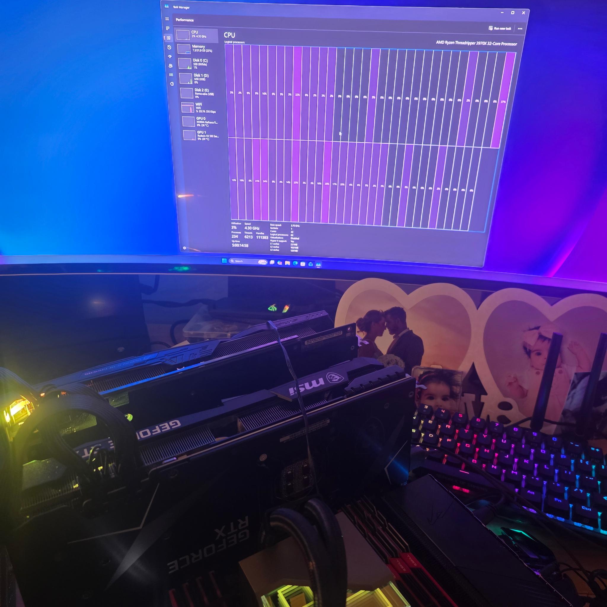 Gigabyte TRX40 Aorus Xtreme + Threadripper 3970X 32/64