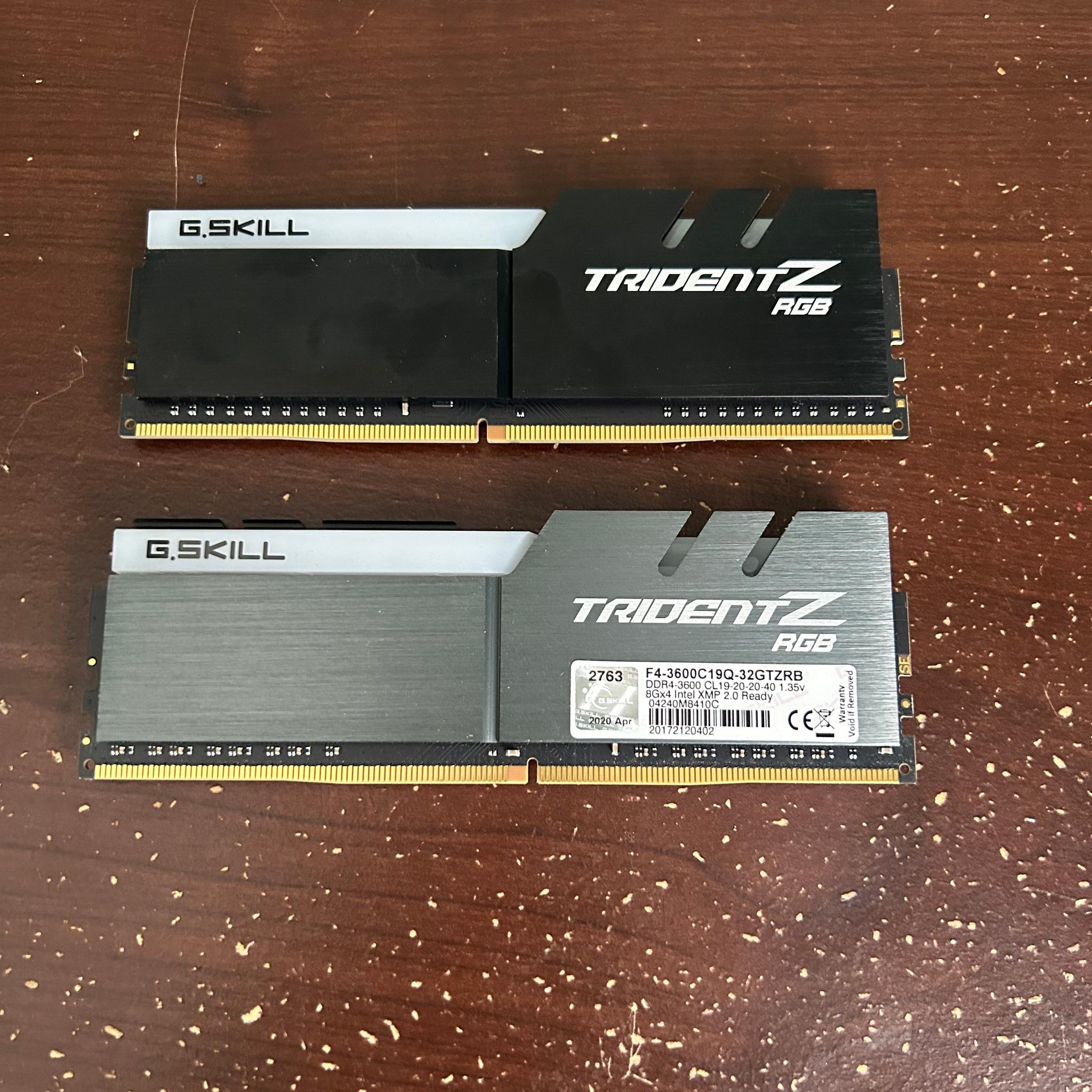 16gb rgb 3600mhz ddr4 trident z ram (8x2)