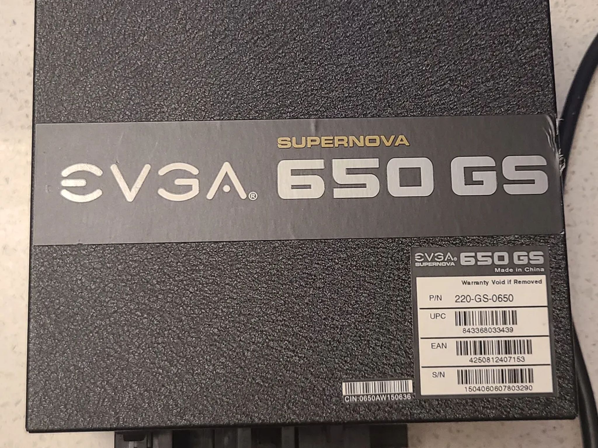 EVGA SuperNOVA 650 GS 650 W 80+ Gold Certified Fully Modular ATX Power Supply