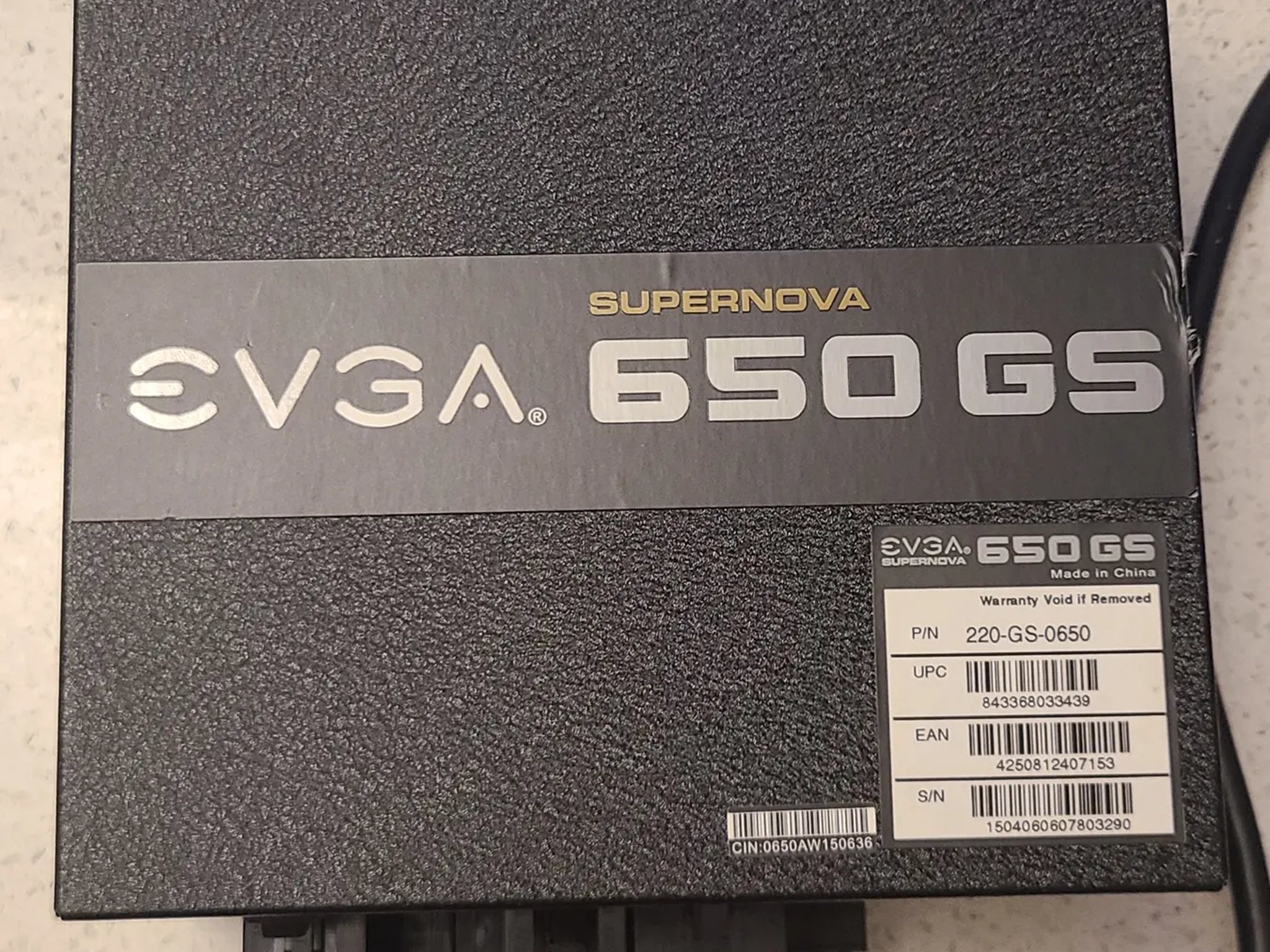 EVGA SuperNOVA 650 GS 650 W 80+ Gold Certified Fully Modular ATX Power Supply