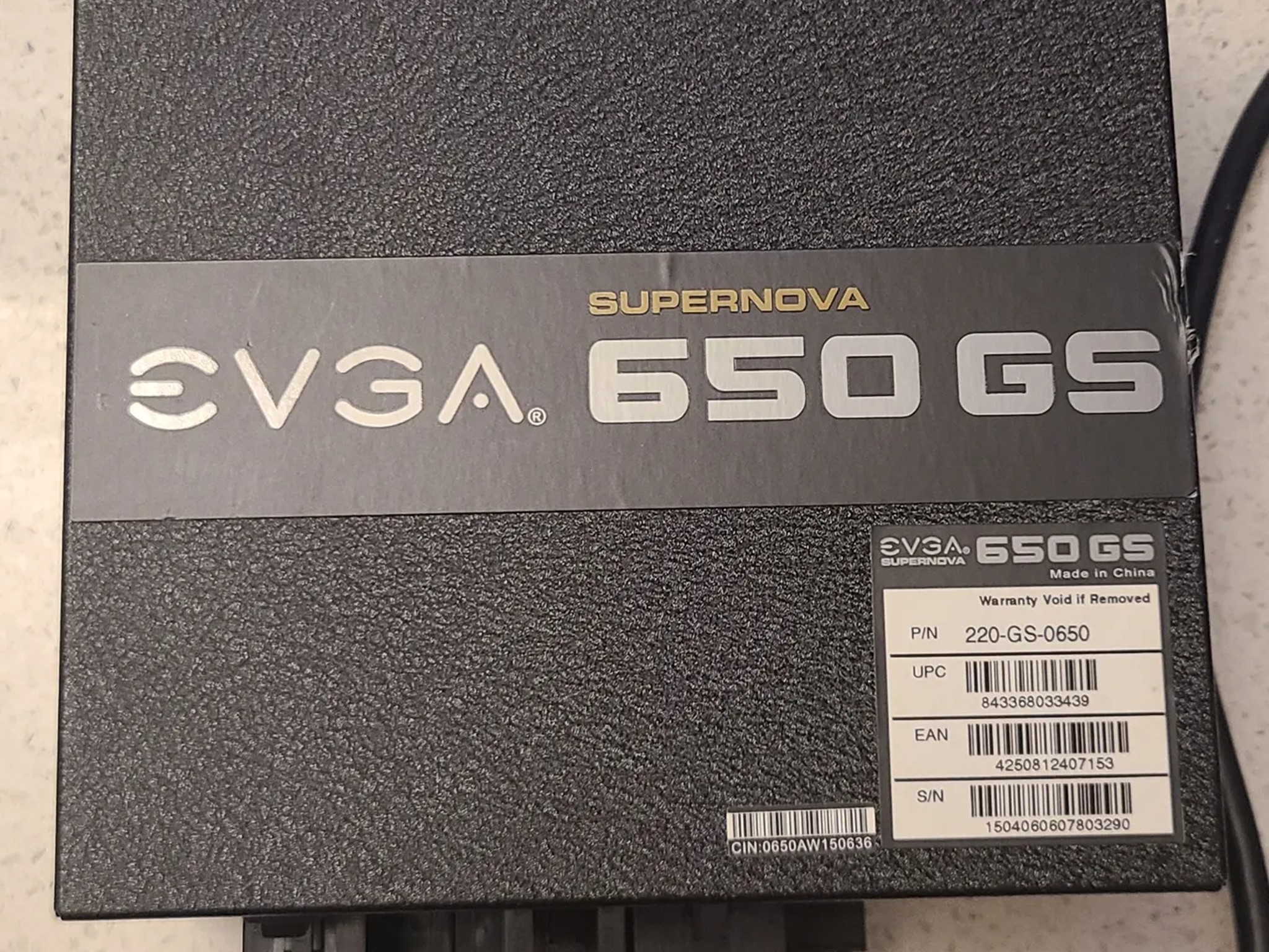 EVGA SuperNOVA 650 GS 650 W 80+ Gold Certified Fully Modular ATX Power Supply