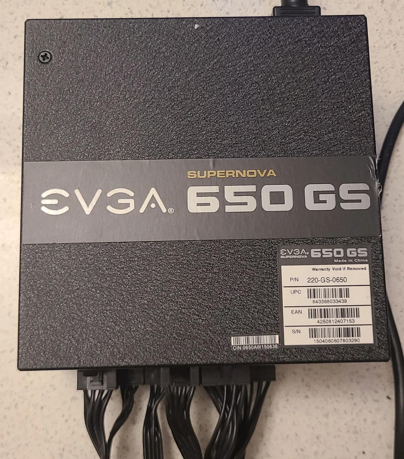 EVGA SuperNOVA 650 GS 650 W 80+ Gold Certified Fully Modular ATX Power Supply