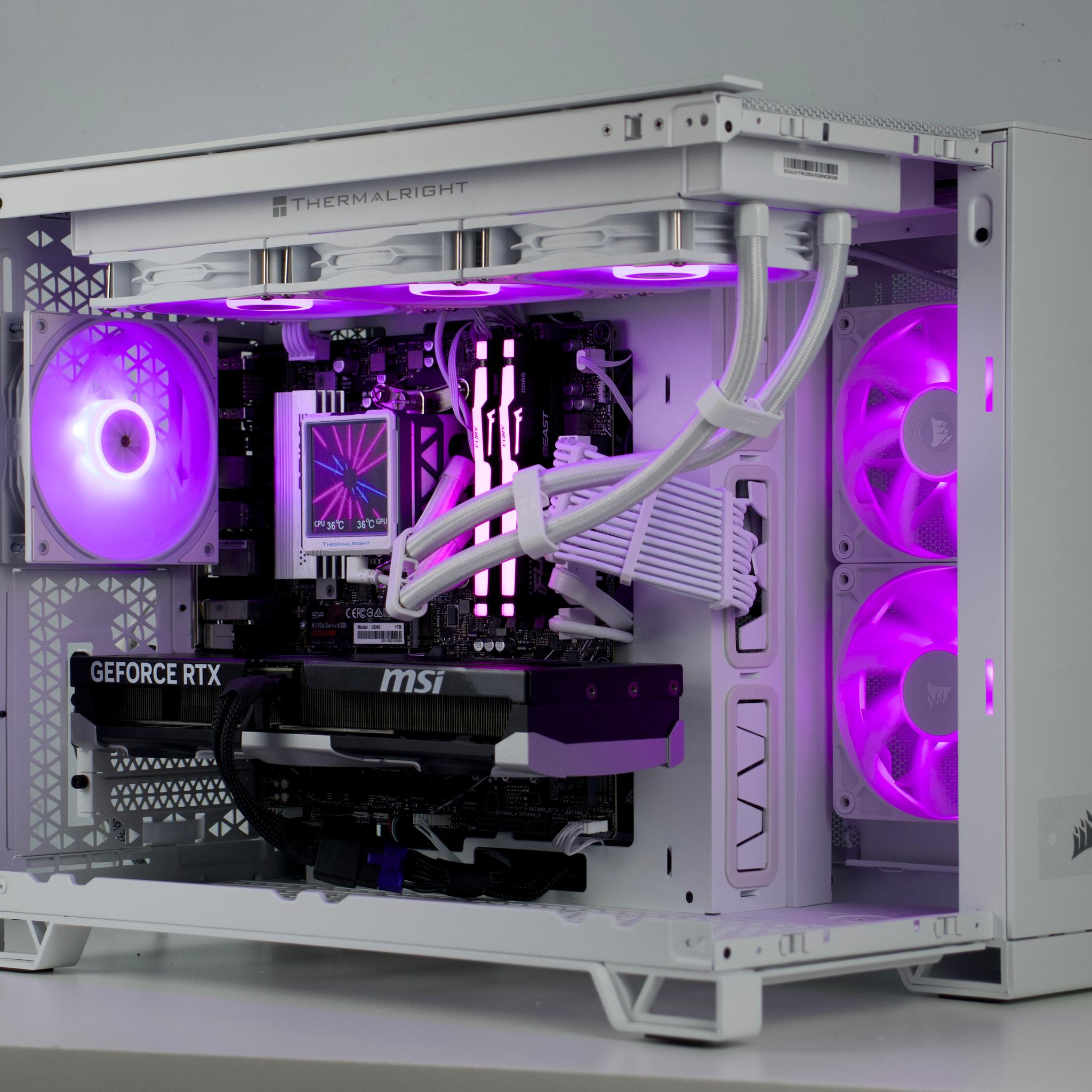 ☁️ Clean White PC | RTX 5070 12GB, Ryzen 5 7600X, 32GB DDR5, 1TB NVMe, LCD AIO | Gaming PC ☁️
