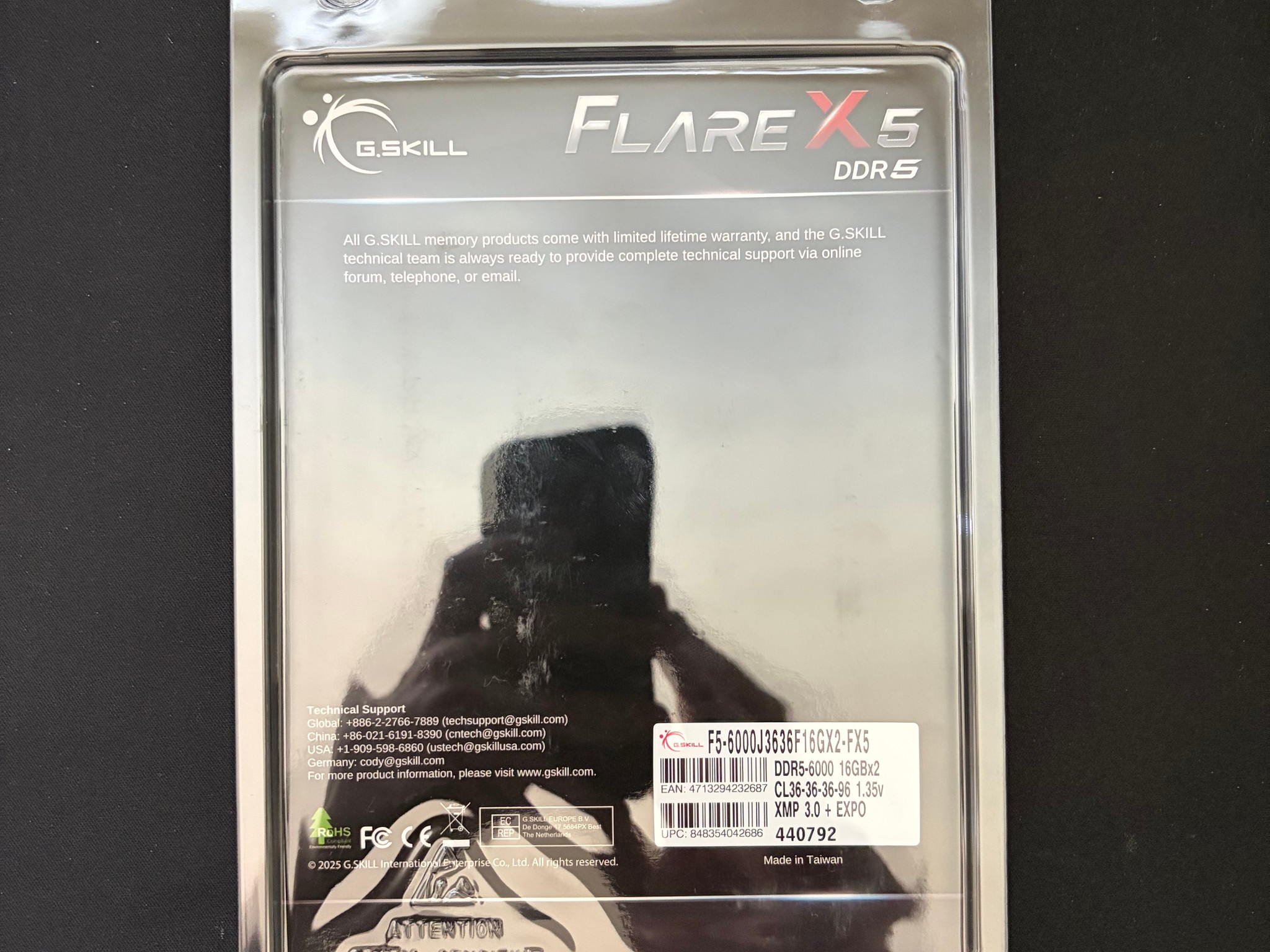 G.Skill Flare X5 Series 32GB (2x16GB) 6000MT/s CL36 DDR5 AMD EXPO and Intel XMP 3.0 Ready