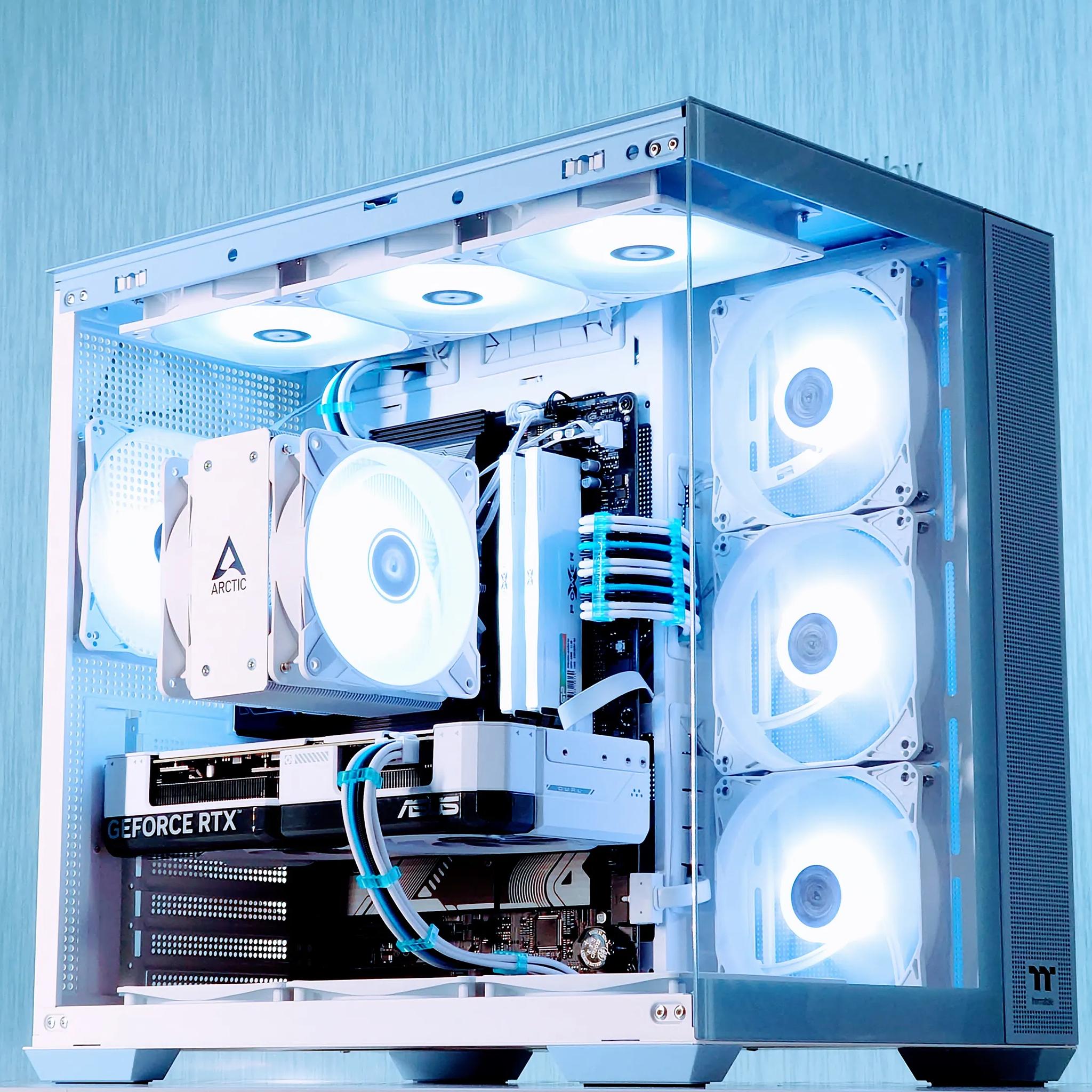 🤍🩵🖤Gaming PC🔲Nvidia RTX 4070 12GB🔲AMD Ryzen 5 7500F🔲32GB DDR5🔲1TB SSD