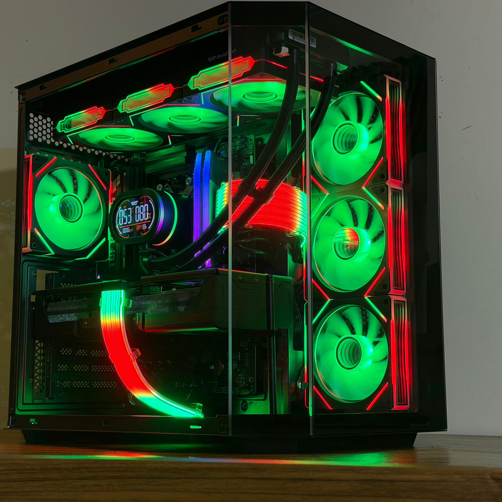 ⚡Obsidian X — Ryzen 9 7900X • RX 9070 XT • 32GB DDR5 • Black RGB Beast