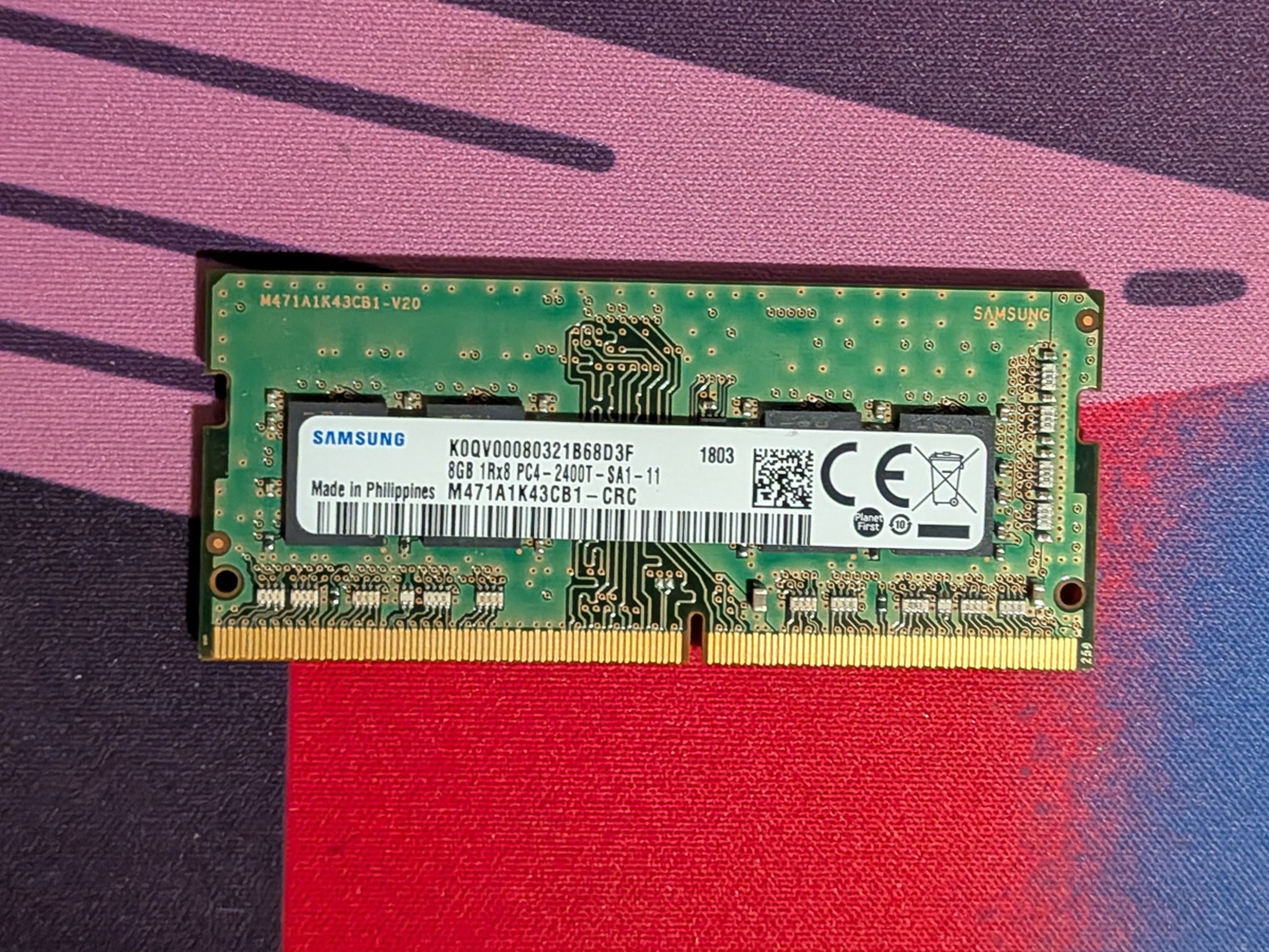 Samsung 8GB DDR4 Laptop SO-DIMM 2400T