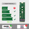 NFHK WiFi Riser Card NGFF Key-E Wireless Networking Card to M.2 NGFF NVME SSD Adapter Key-M
