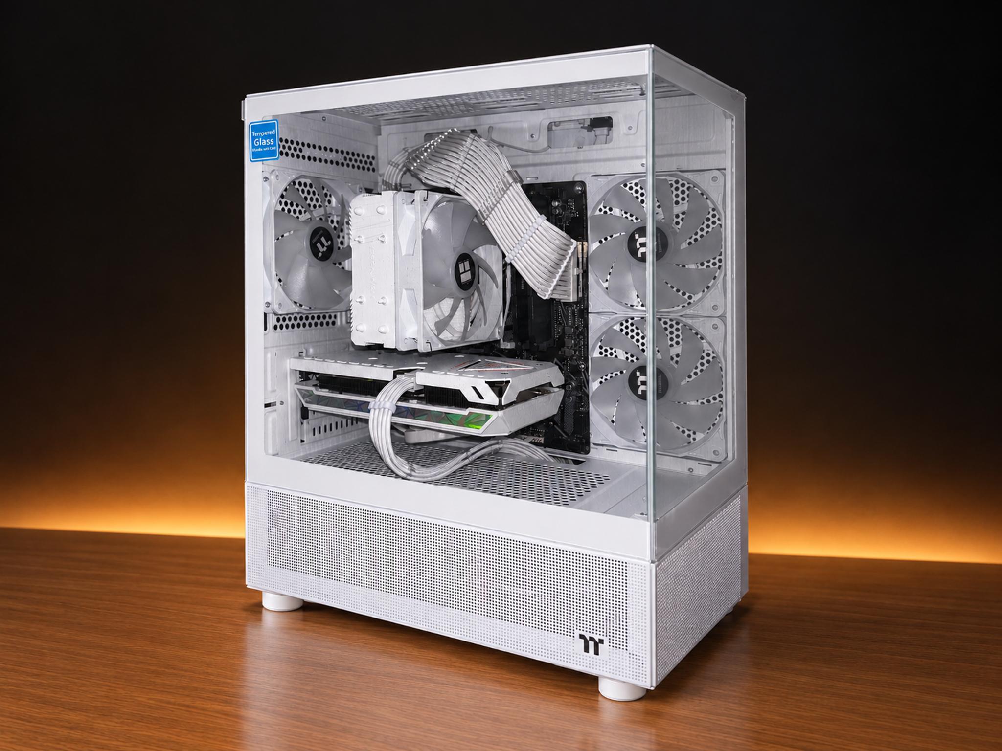 White Gaming PC — RTX 3060 Ti 8GB | Ryzen 5 5500 | 16GB DDR4 | 512GB NVMe