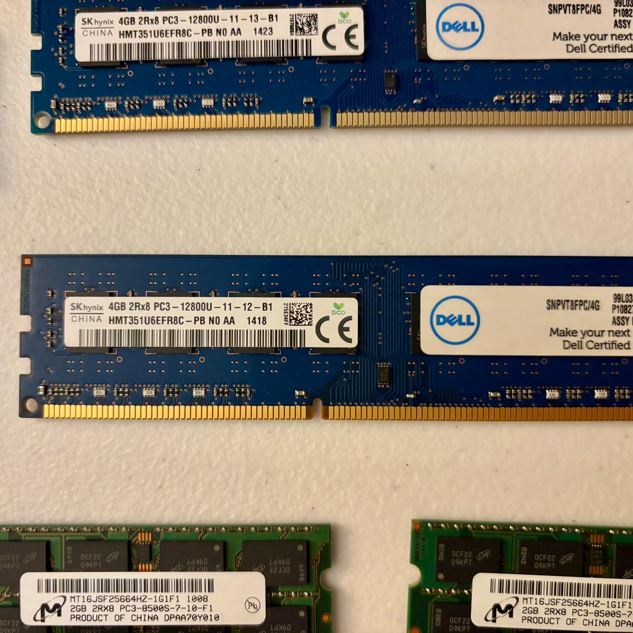 Lot of 12X 4GB DDR3 1600MHz PC3-12800