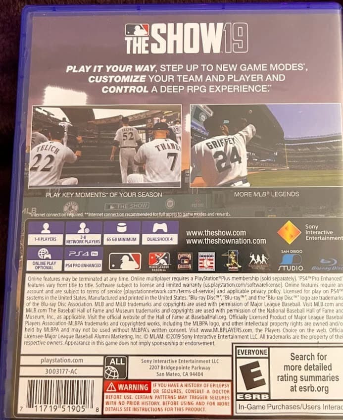 MLB The Show 19 PS4 PlayStation 4