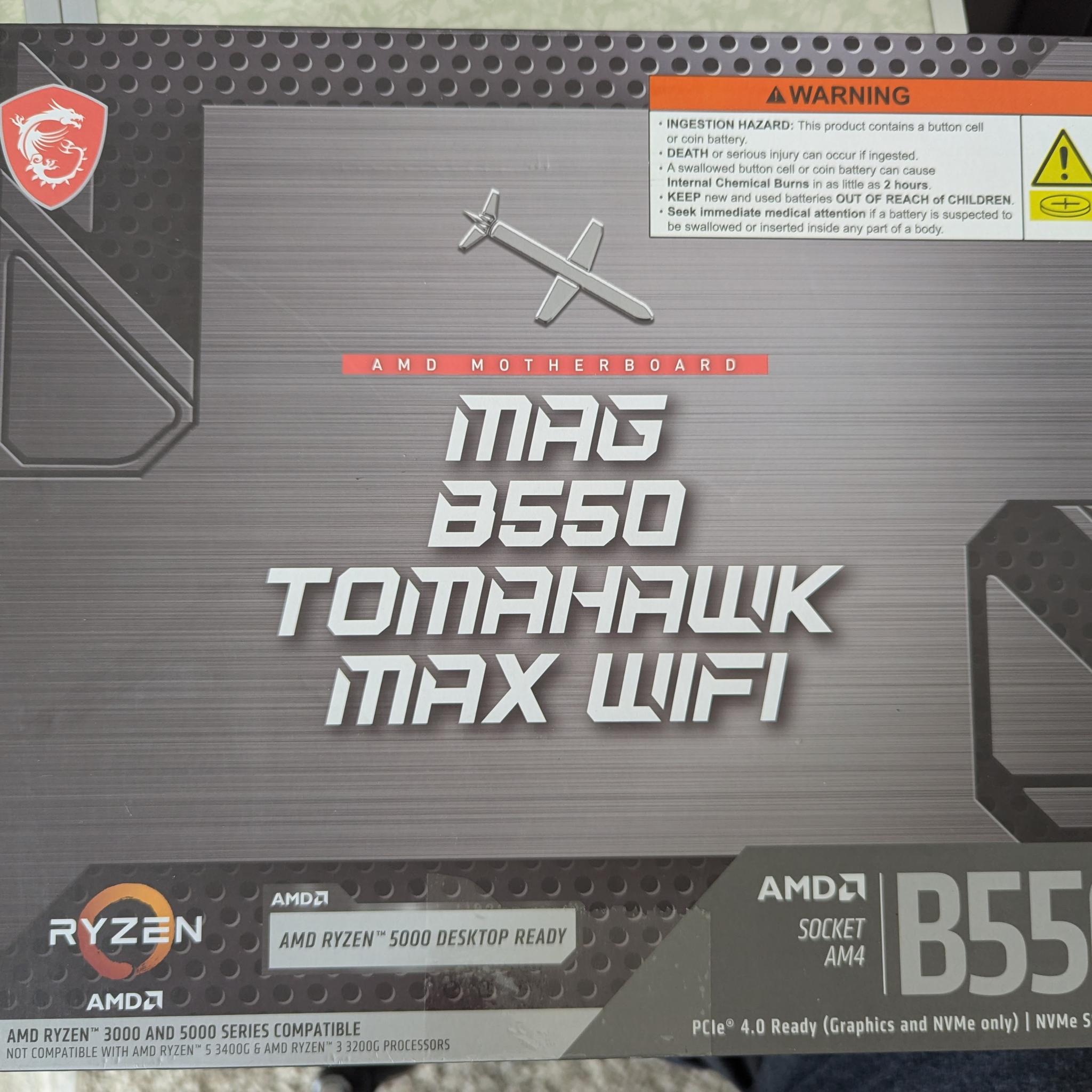 MSI B550 MAG Tomahawk Max WiFi AMD AM4 ATX Motherboard ** READ DESCRIPTION **