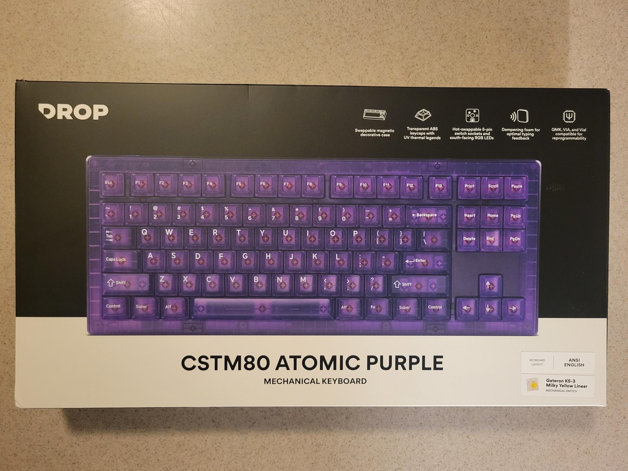 Brand New!! DROP CSTM80 Atomic Purple