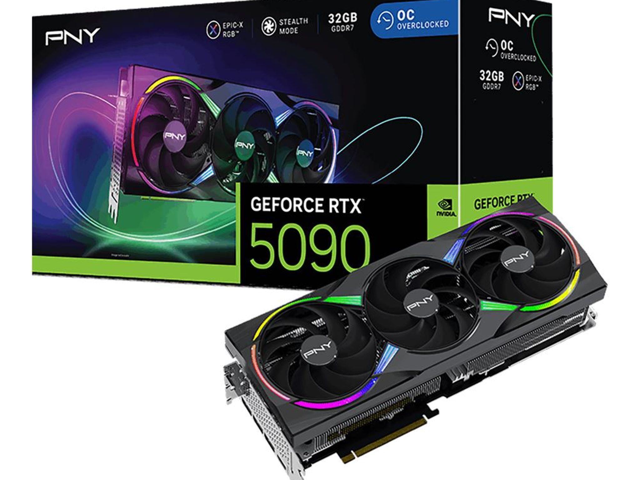 PNY GeForce RTX 5090 ARGB EPIC-X RGB Overclocked Triple Fan