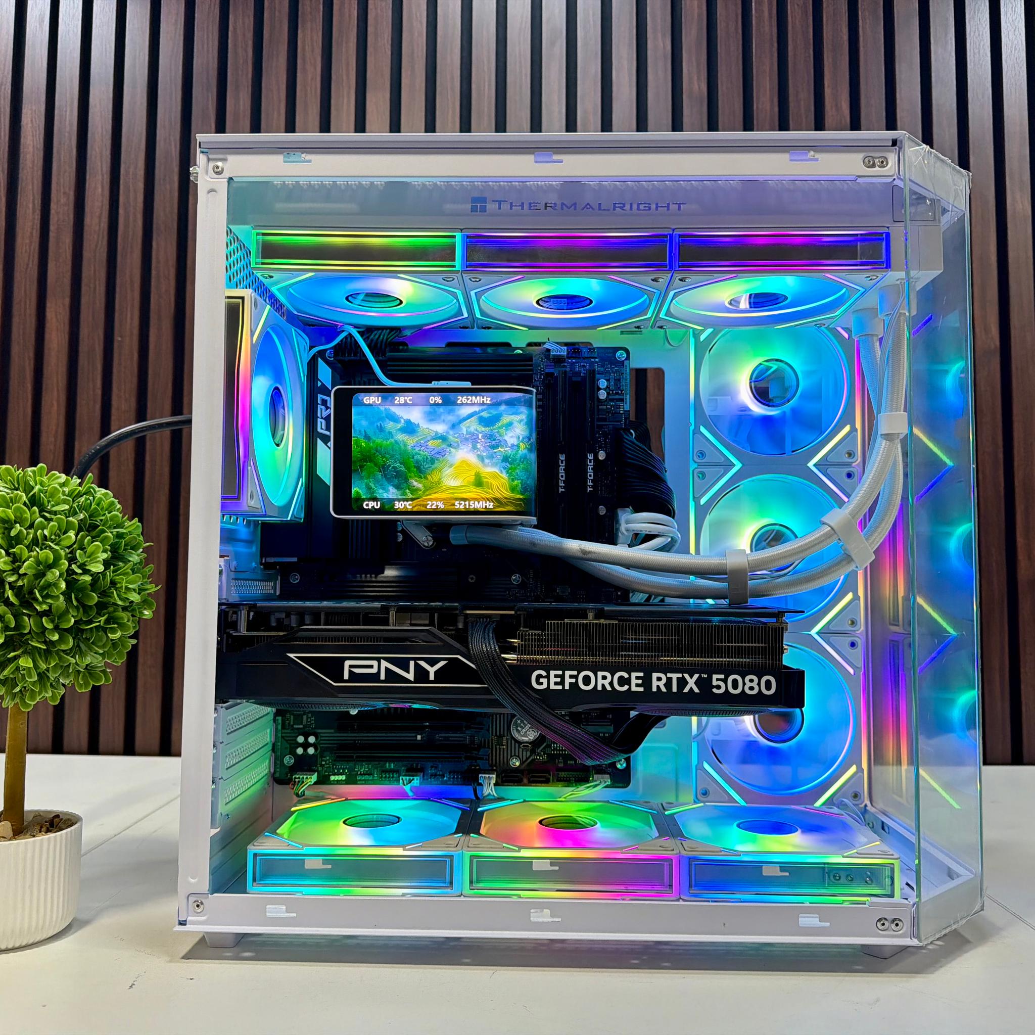 RTX 5080 | Ryzen 9800X3D | 64GB DDR5 | 2TB M.2 | 1000 Watt Gold PSU | LCD AIO