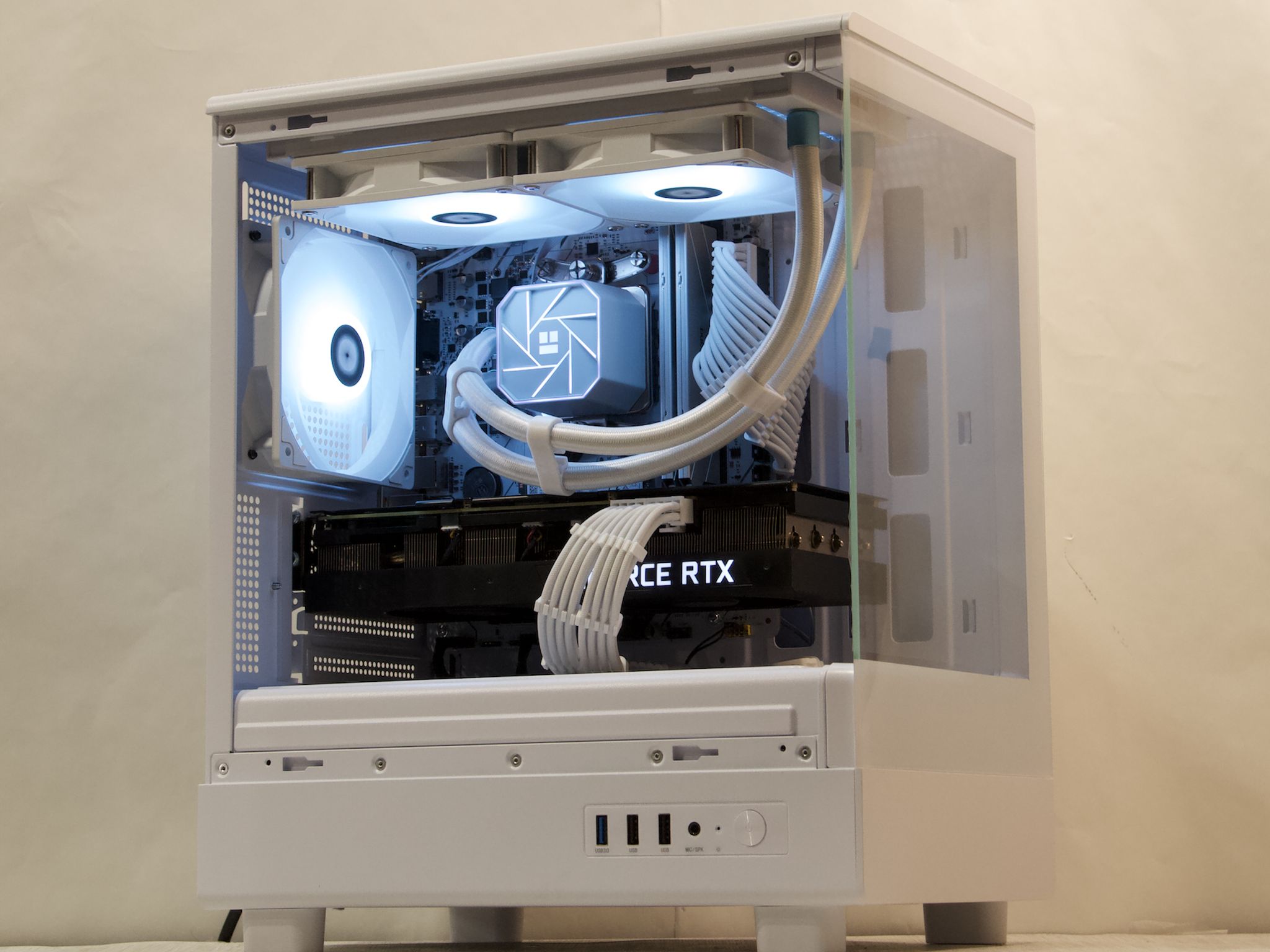 RTX 3080, Ryzen 7 5700X, 32GB DDR4, 1TB NVMe SSD, WiFi - Liquid Cooled Gaming PC