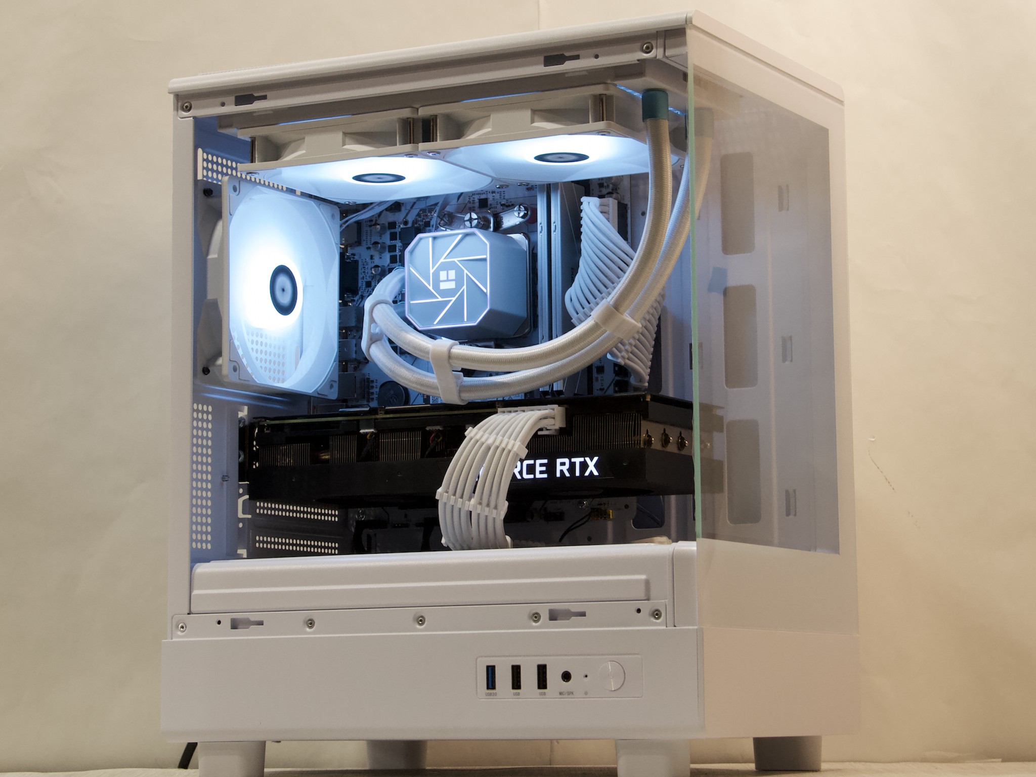 RTX 3080, Ryzen 7 5700X, 32GB DDR4, 1TB NVMe SSD, WiFi - Liquid Cooled Gaming PC